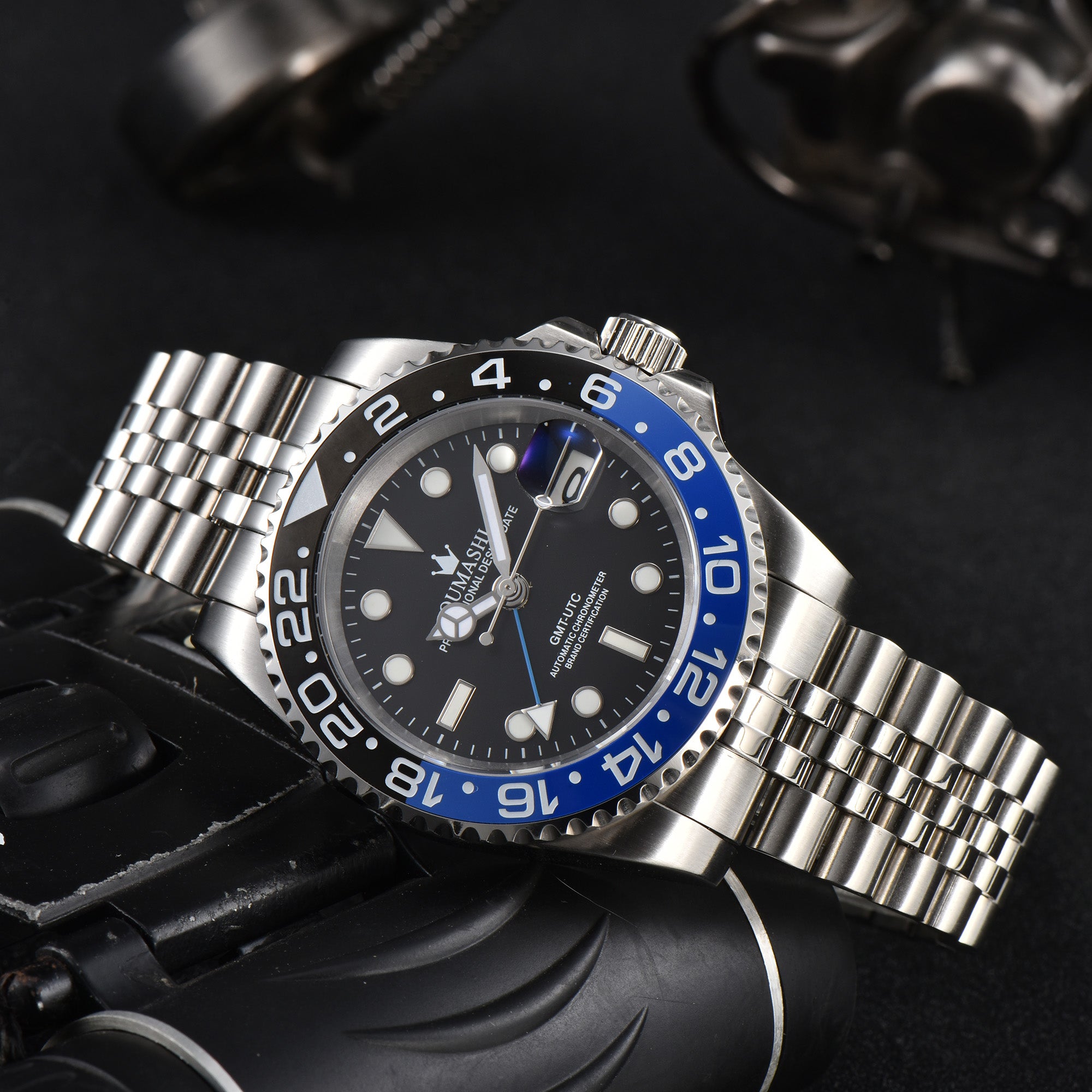 GMT NH34 watches blue-black