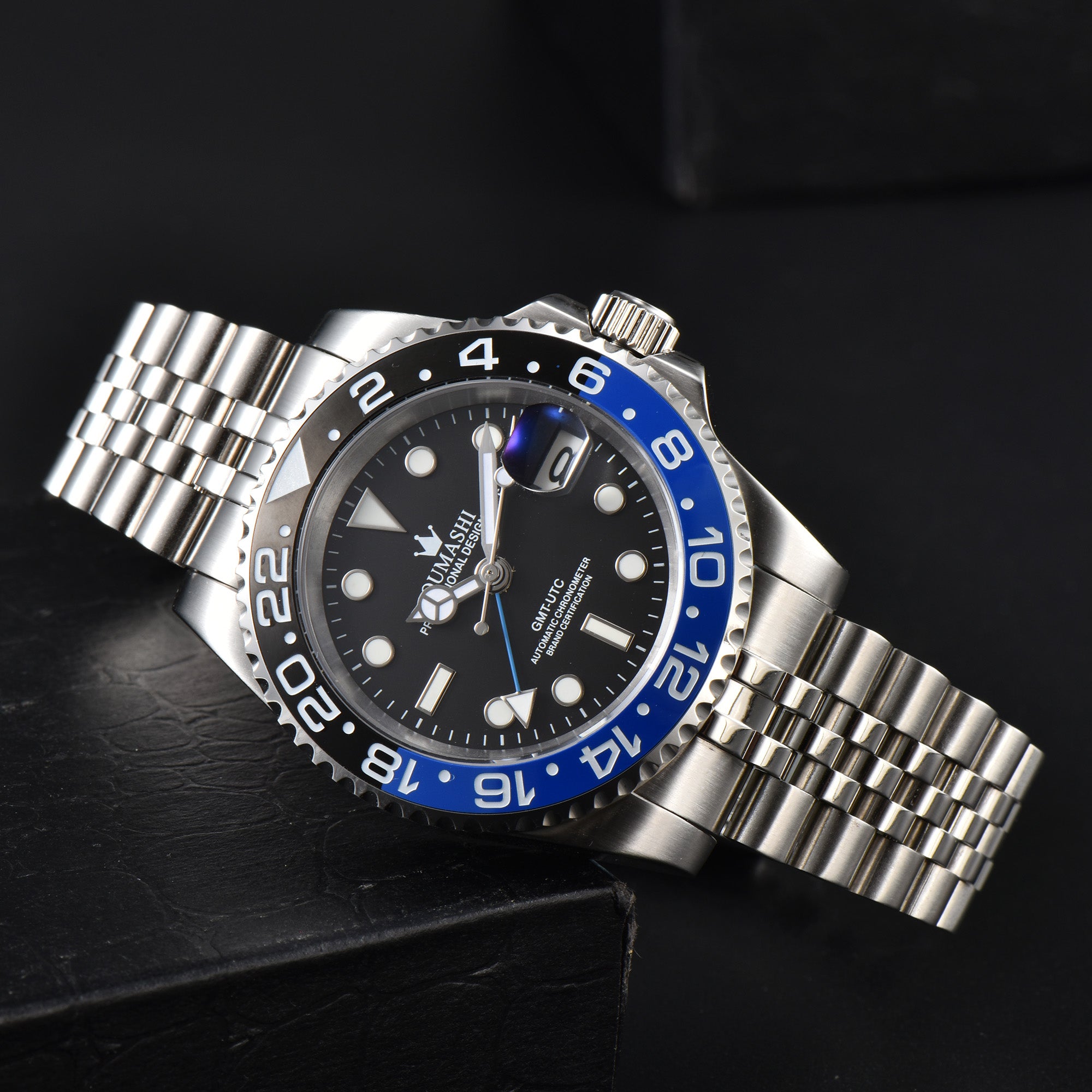 GMT NH34 watches blue-black