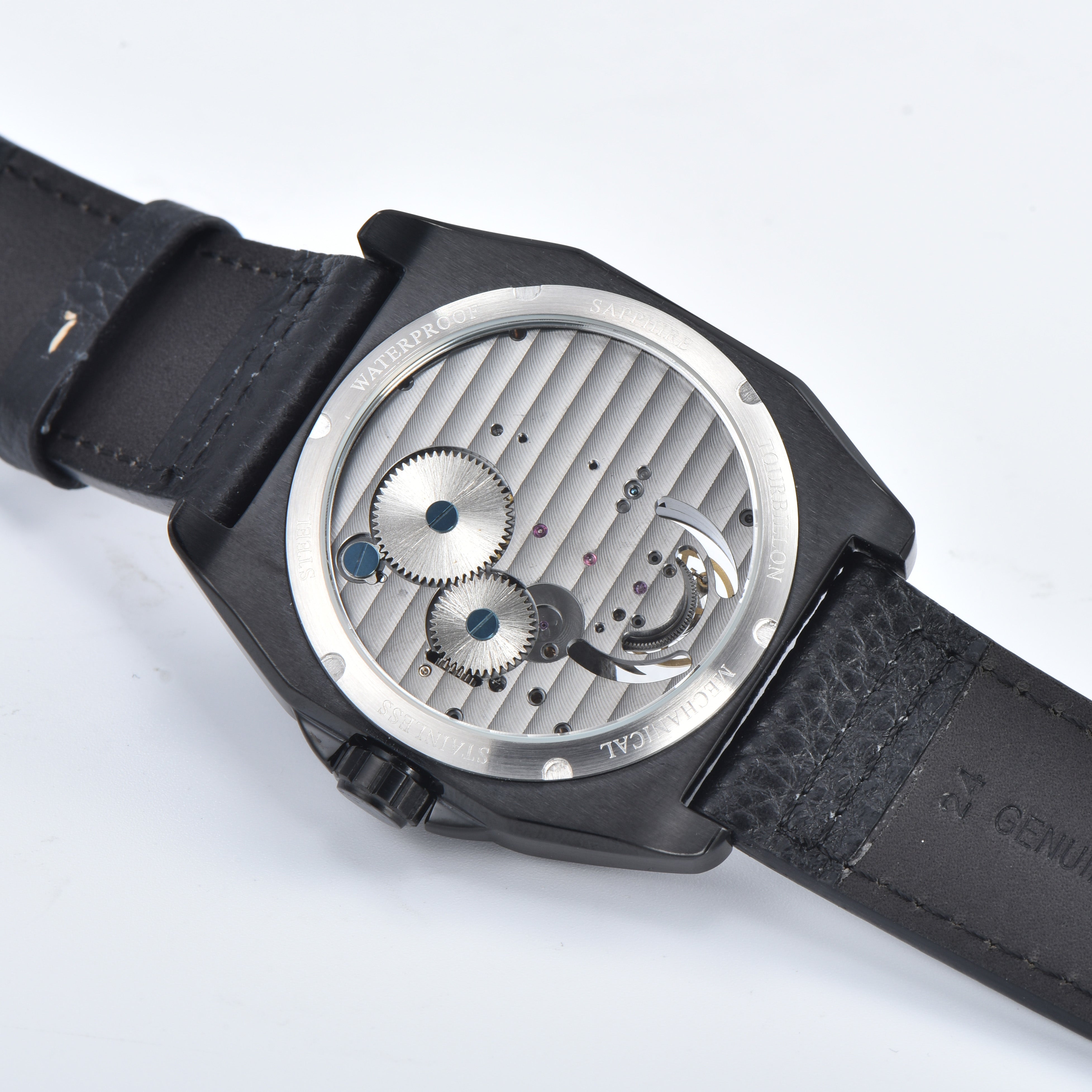 Tourbillon Barrel Shape Black Rose Gold