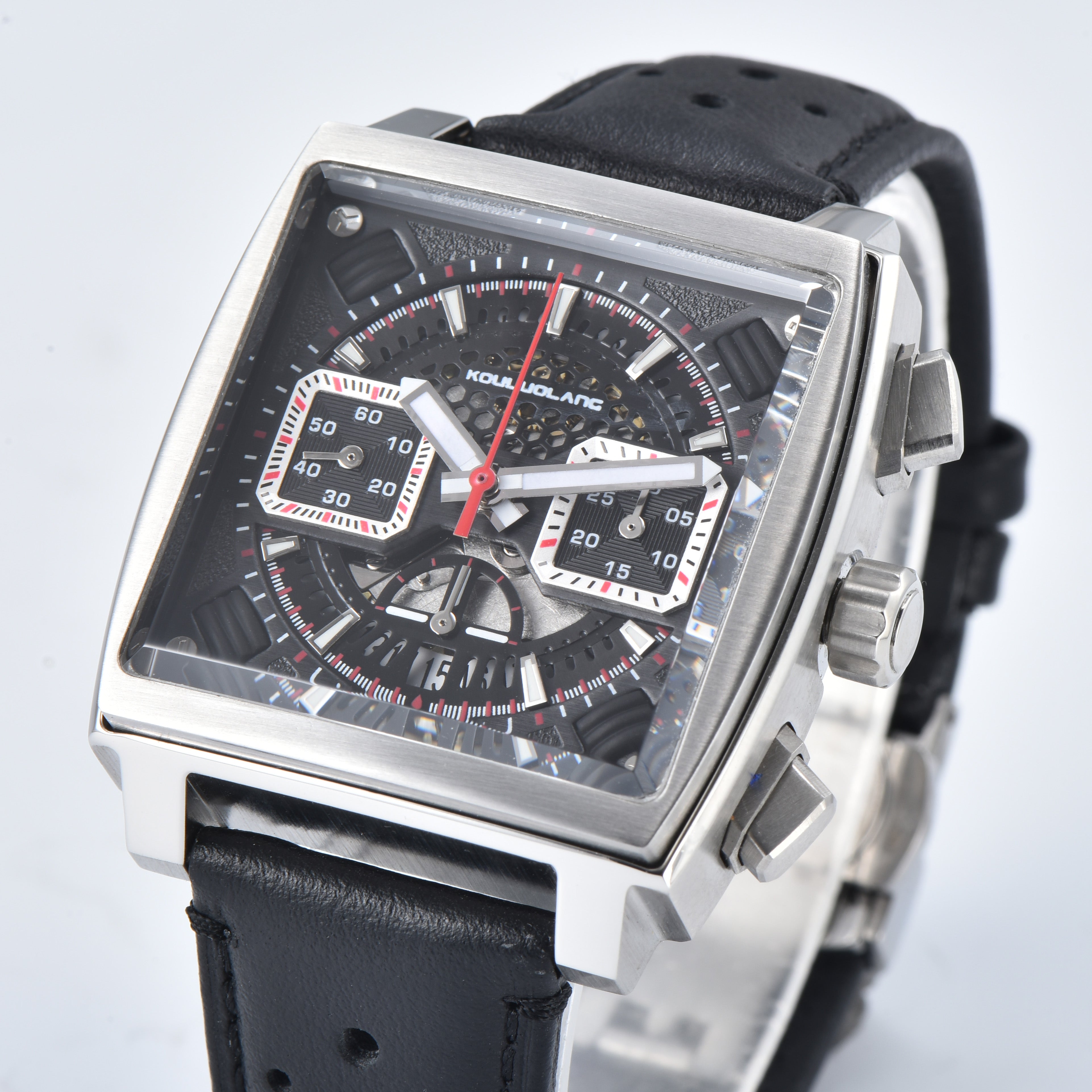 Chronograph 7750 Hollow Design Black