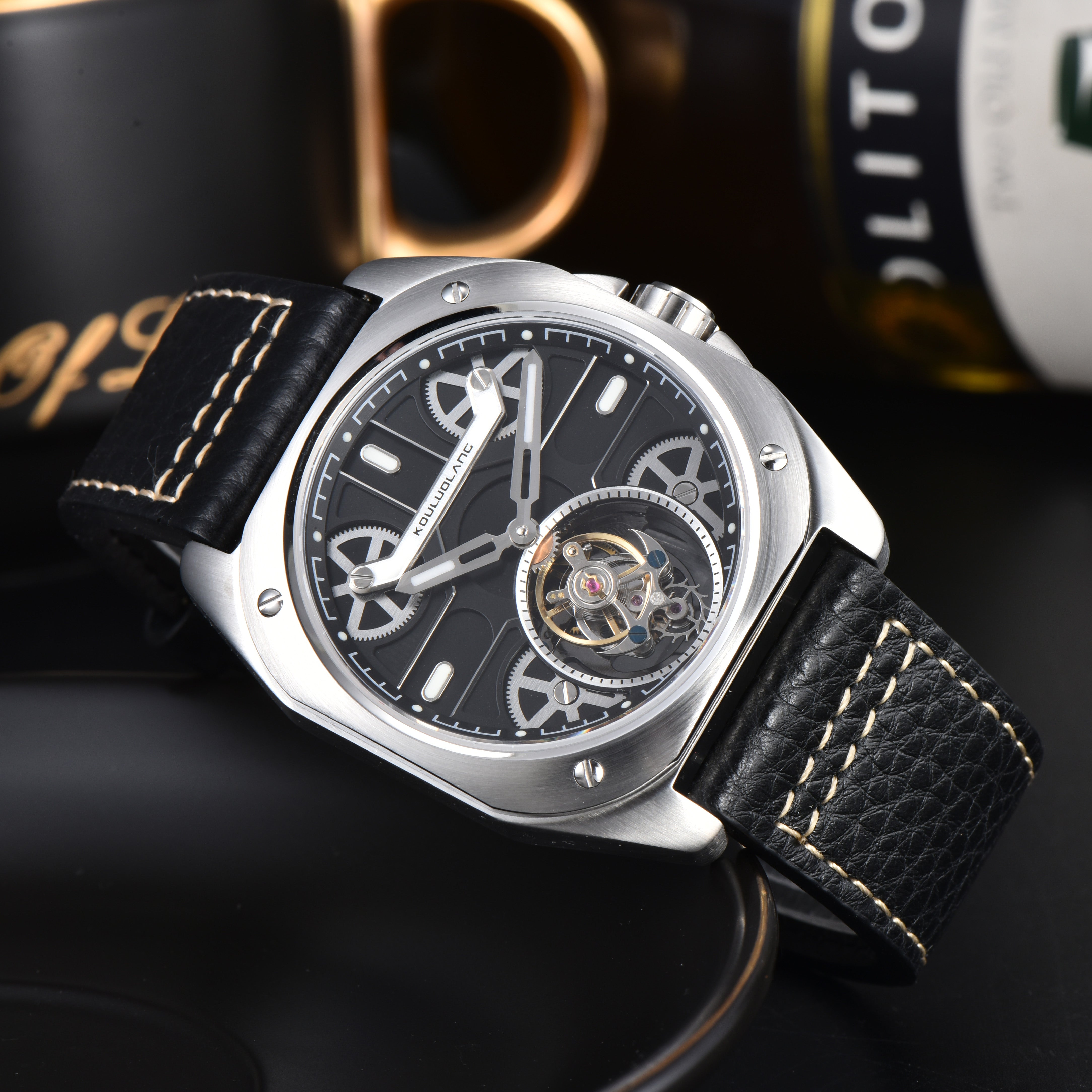 Tourbillon Barrel Shape Black