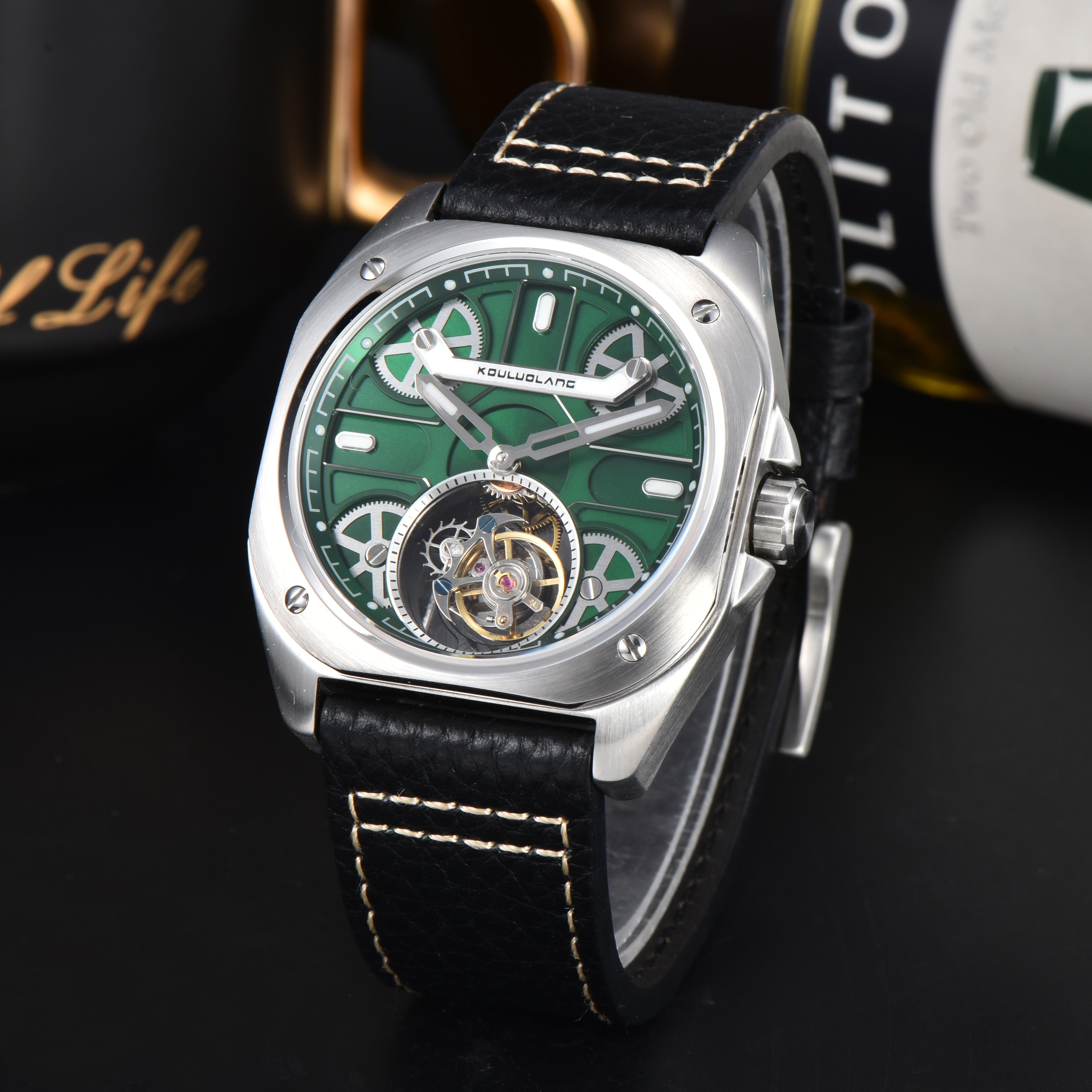 Tourbillon Barrel Shape Green