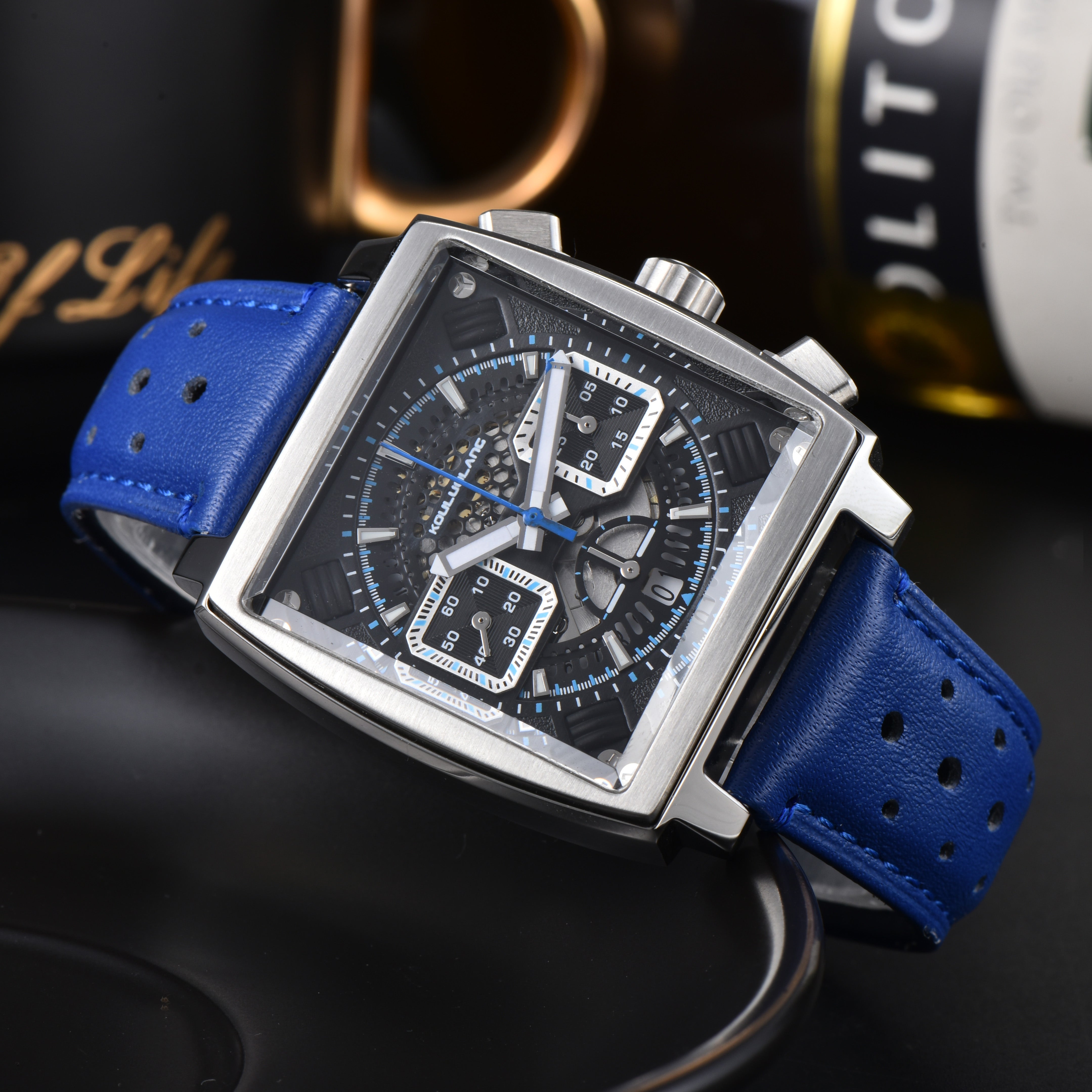Chronograph 7750 Hollow Design Blue
