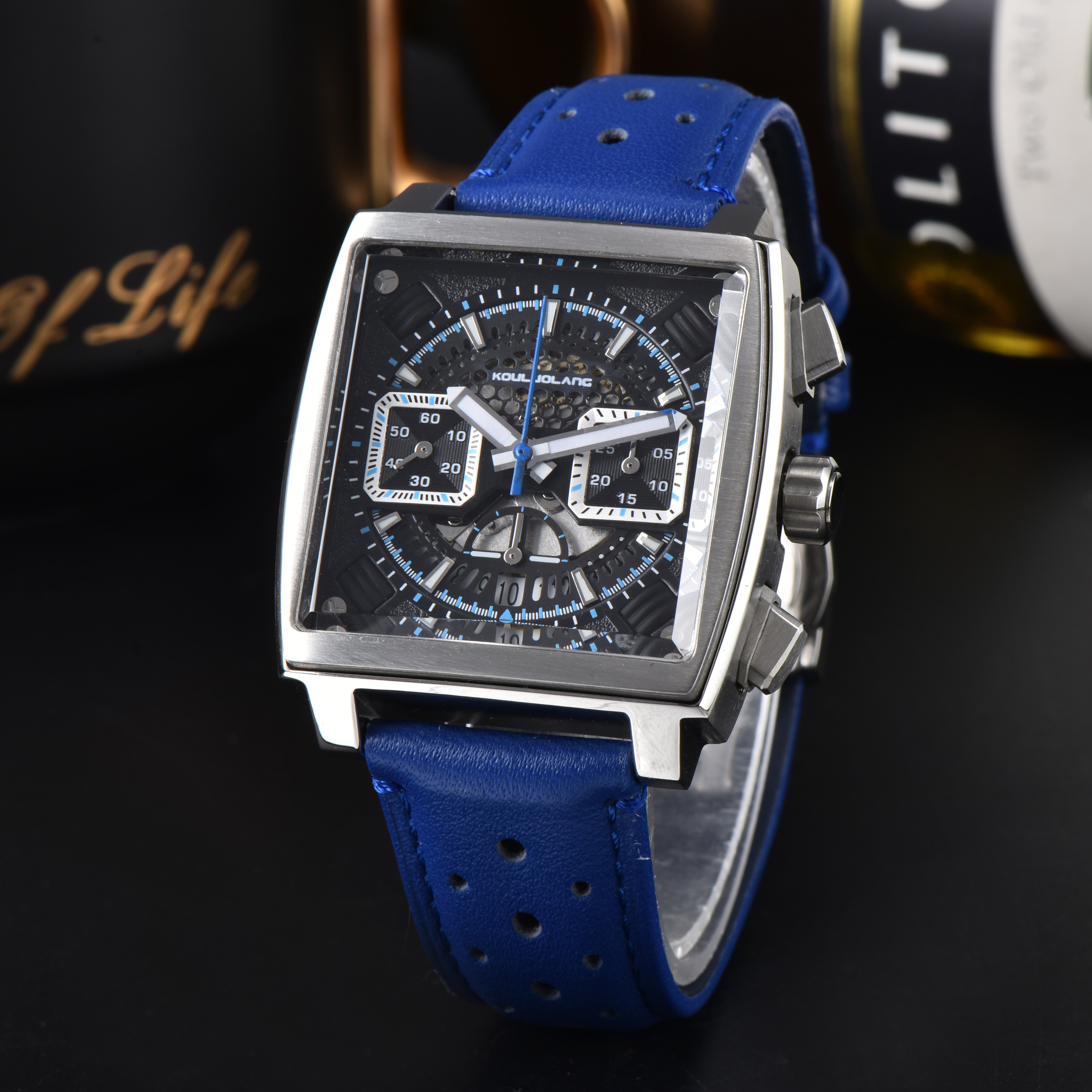 Chronograph 7750 Hollow Design Blue