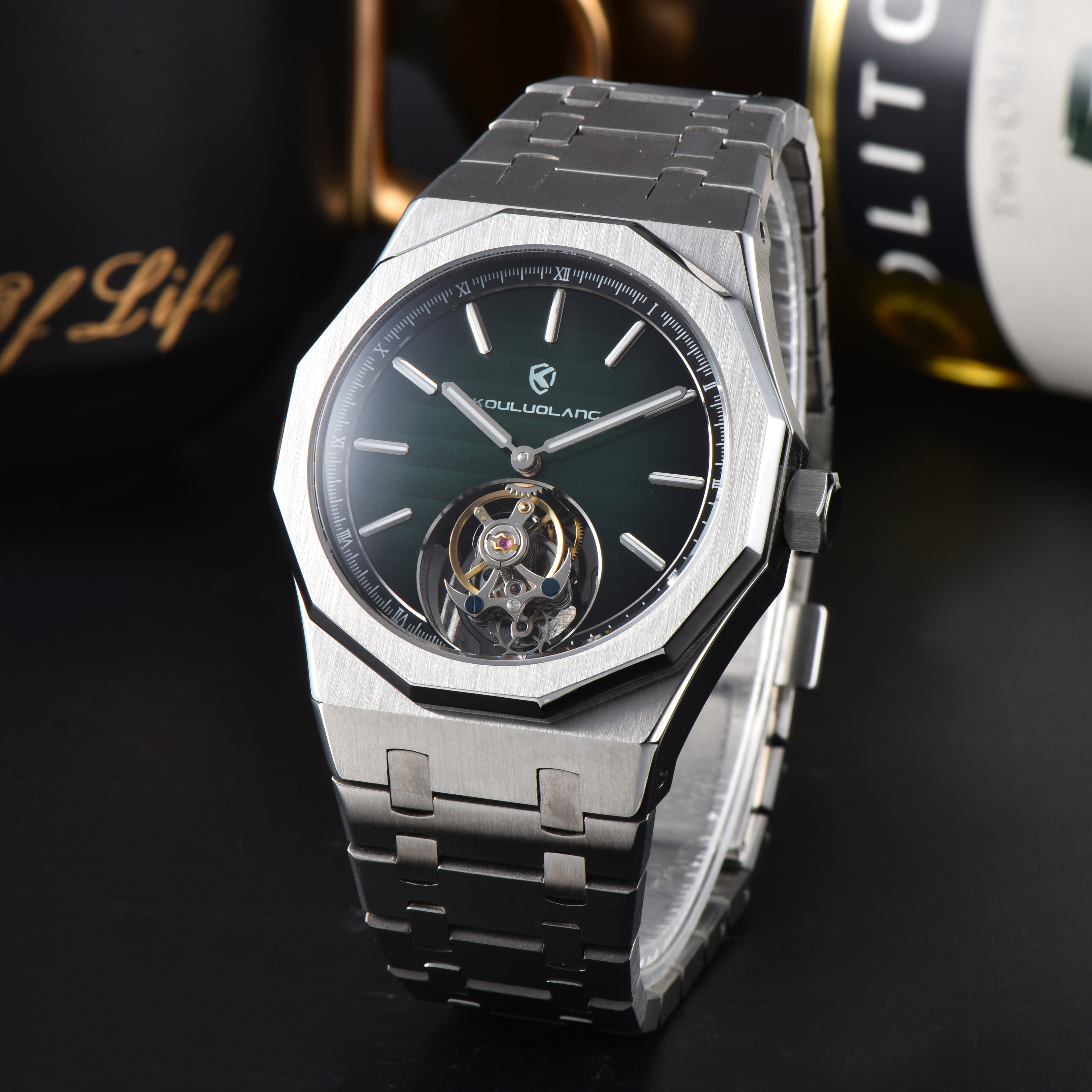 Tourbillon Octagonal Green