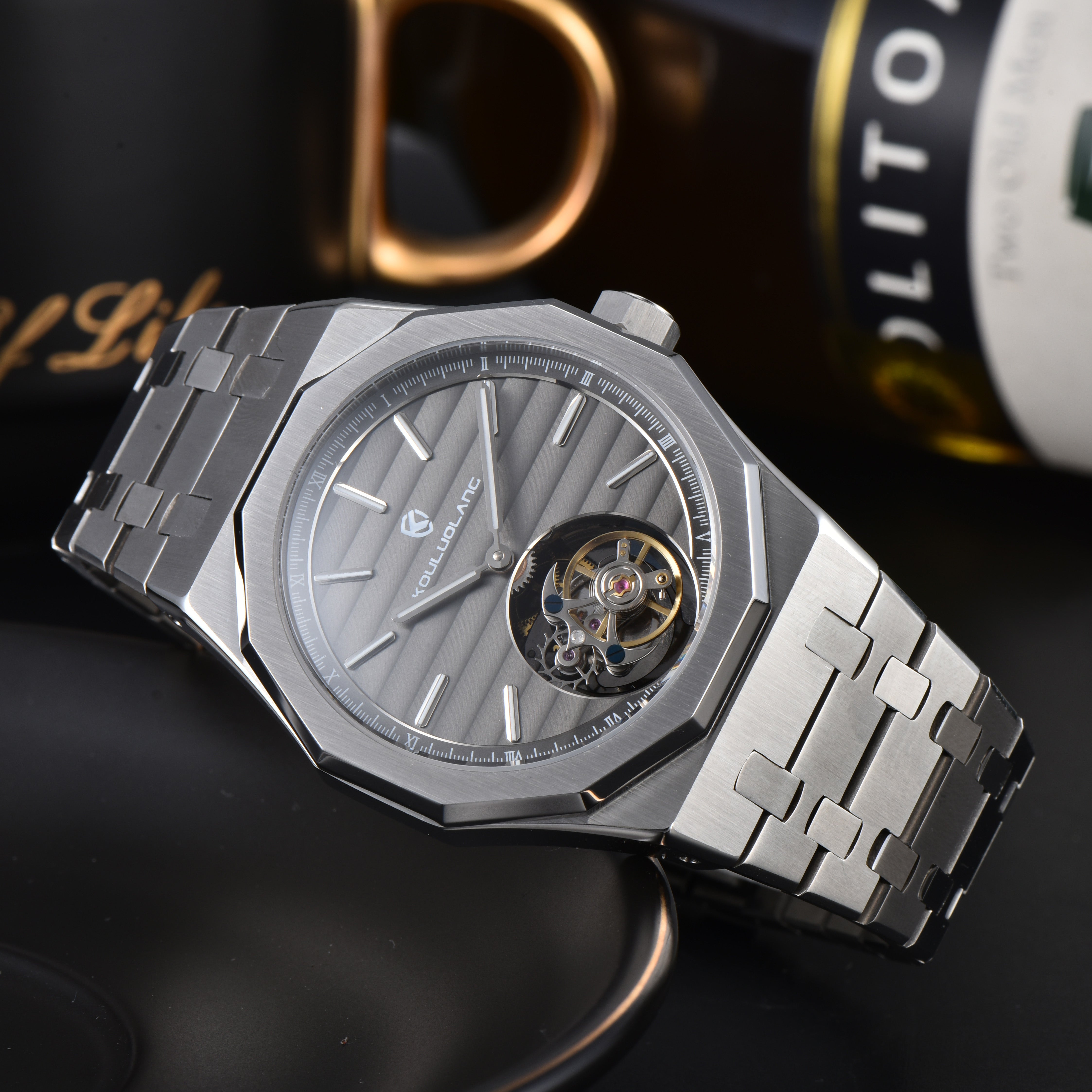 Tourbillon Octagonal Grey