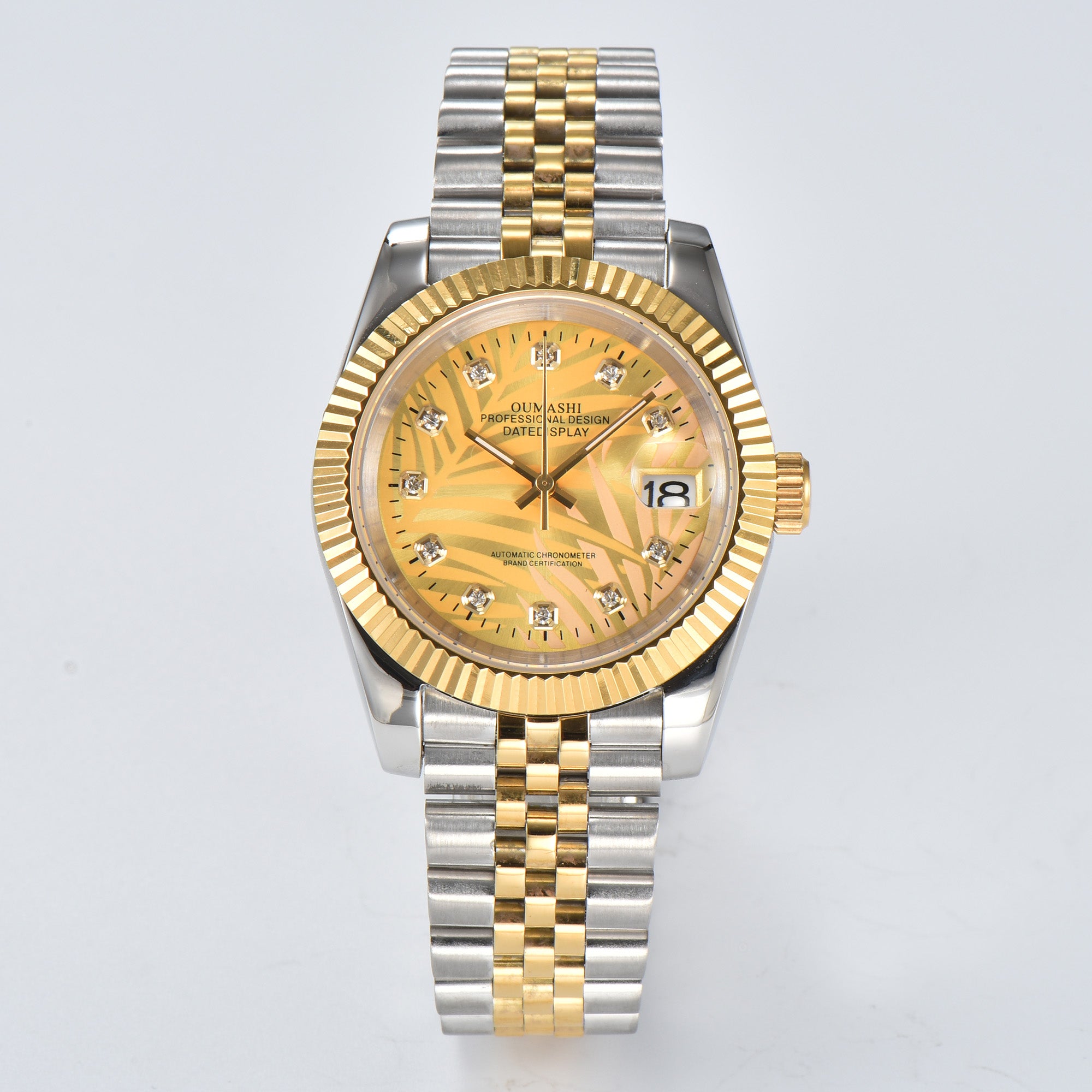 DATEJUST Silver-Gold Deciduous Diamond