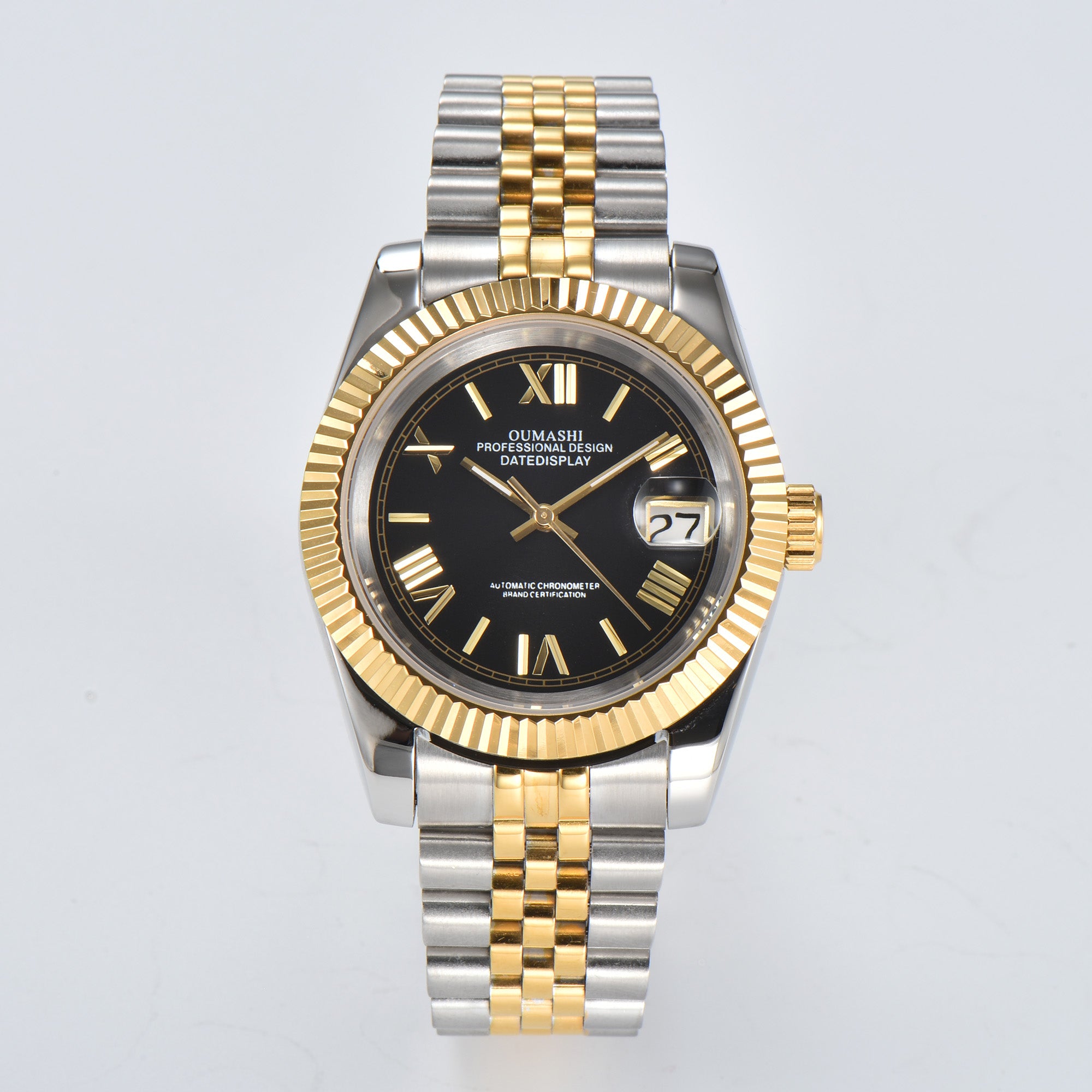 DATEJUST Silver-Gold Roman Black