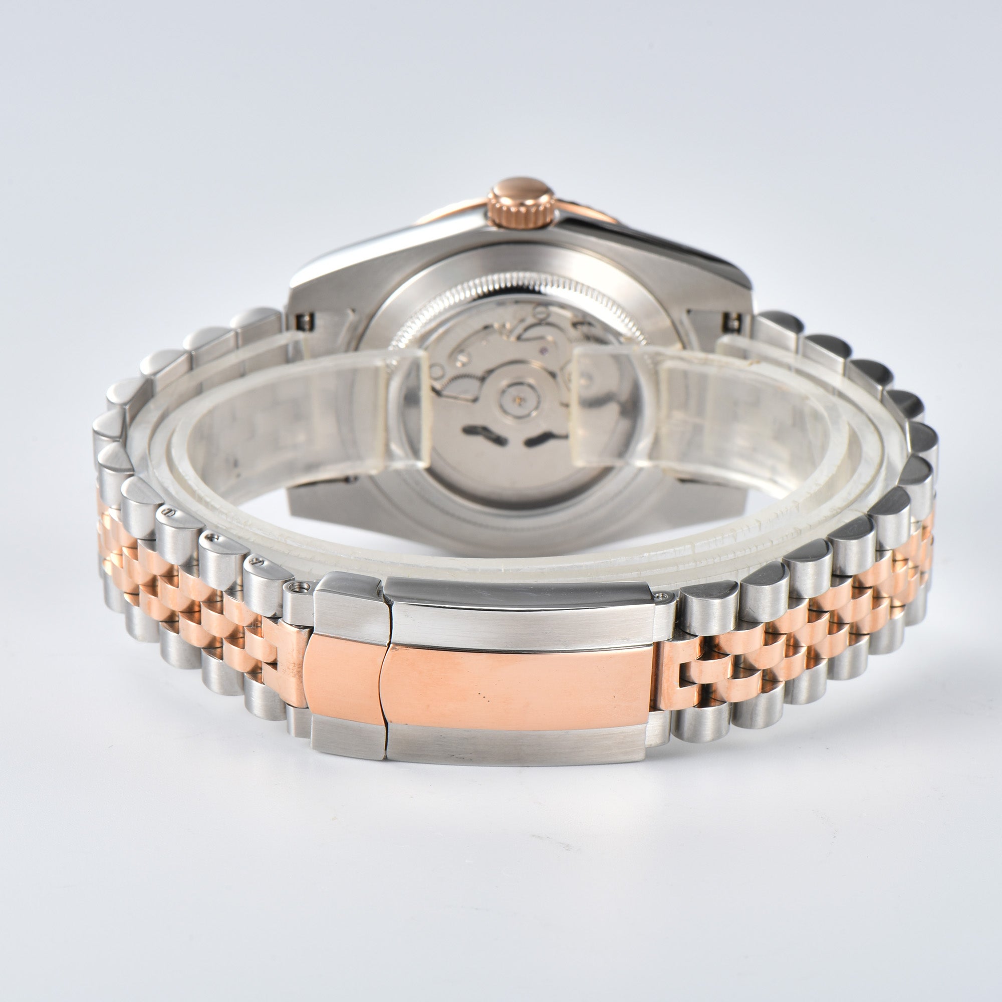 DATEJUST Silver-Rose Gold Honeycomb Diamond