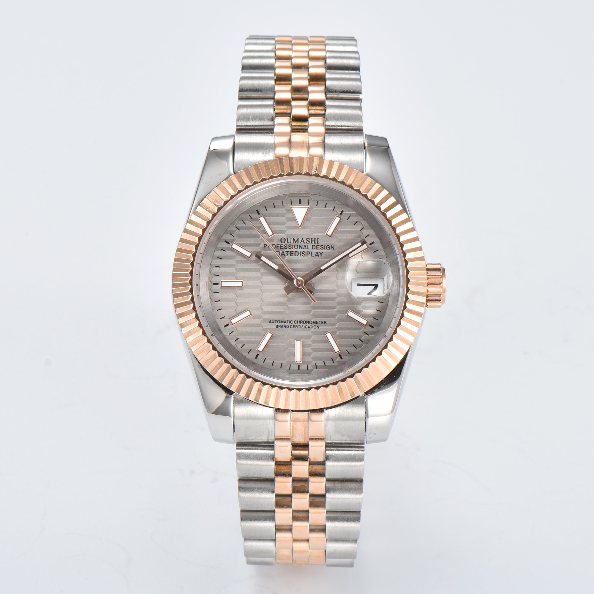 DATEJUST Silver-Rose Gold Honeycomb