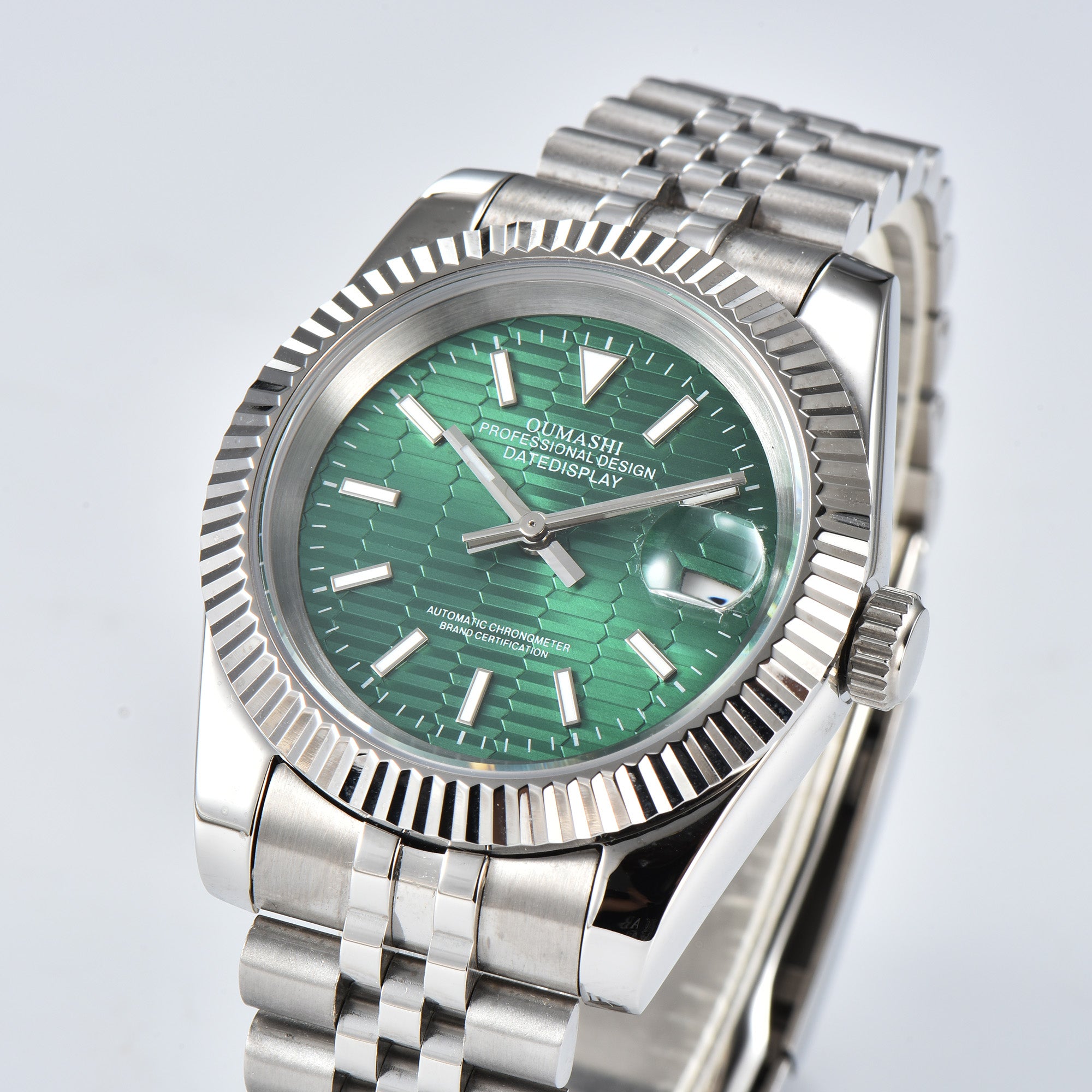 DATEJUST Silver Honeycomb Green