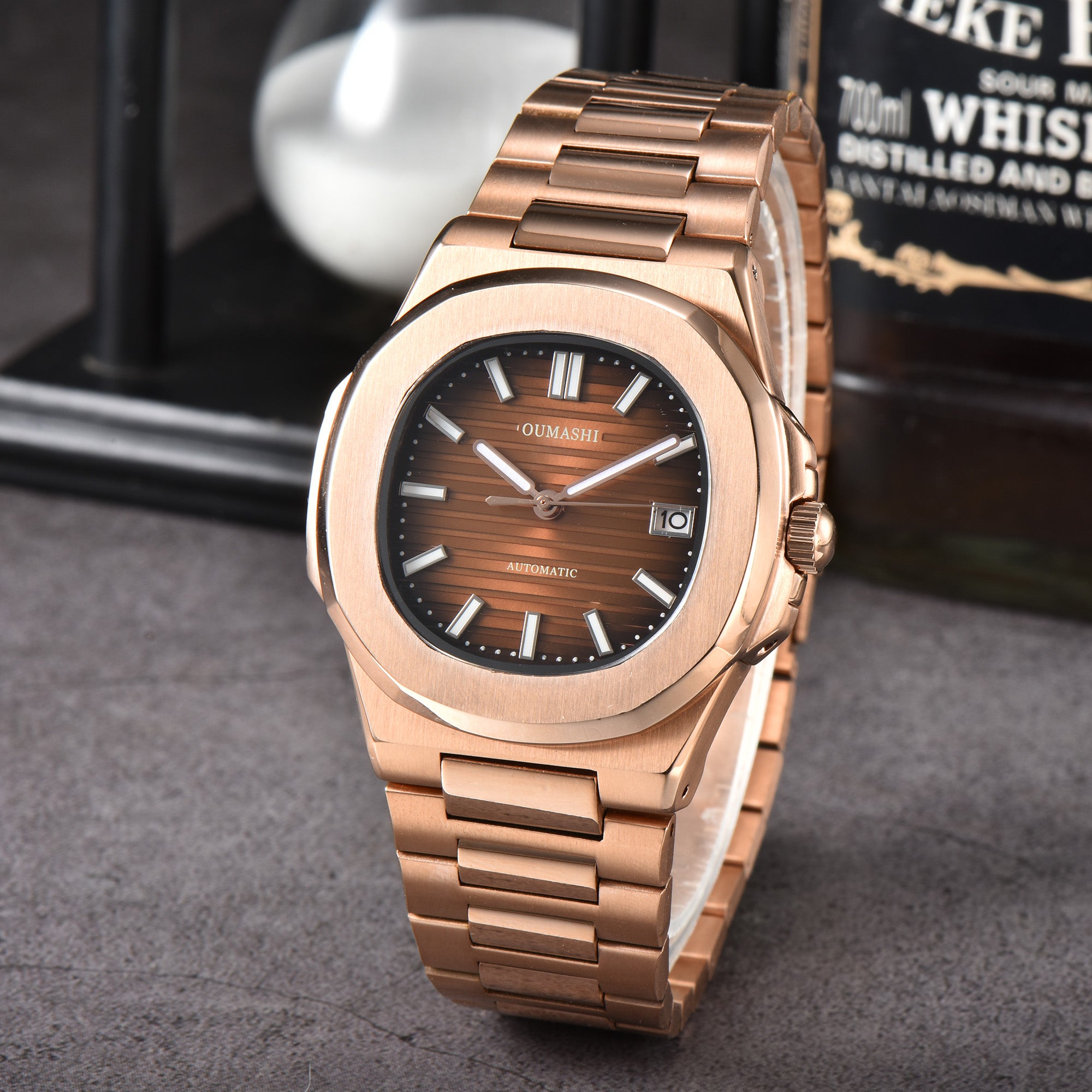 Nautilus Rose Gold Coffee Gradient Black