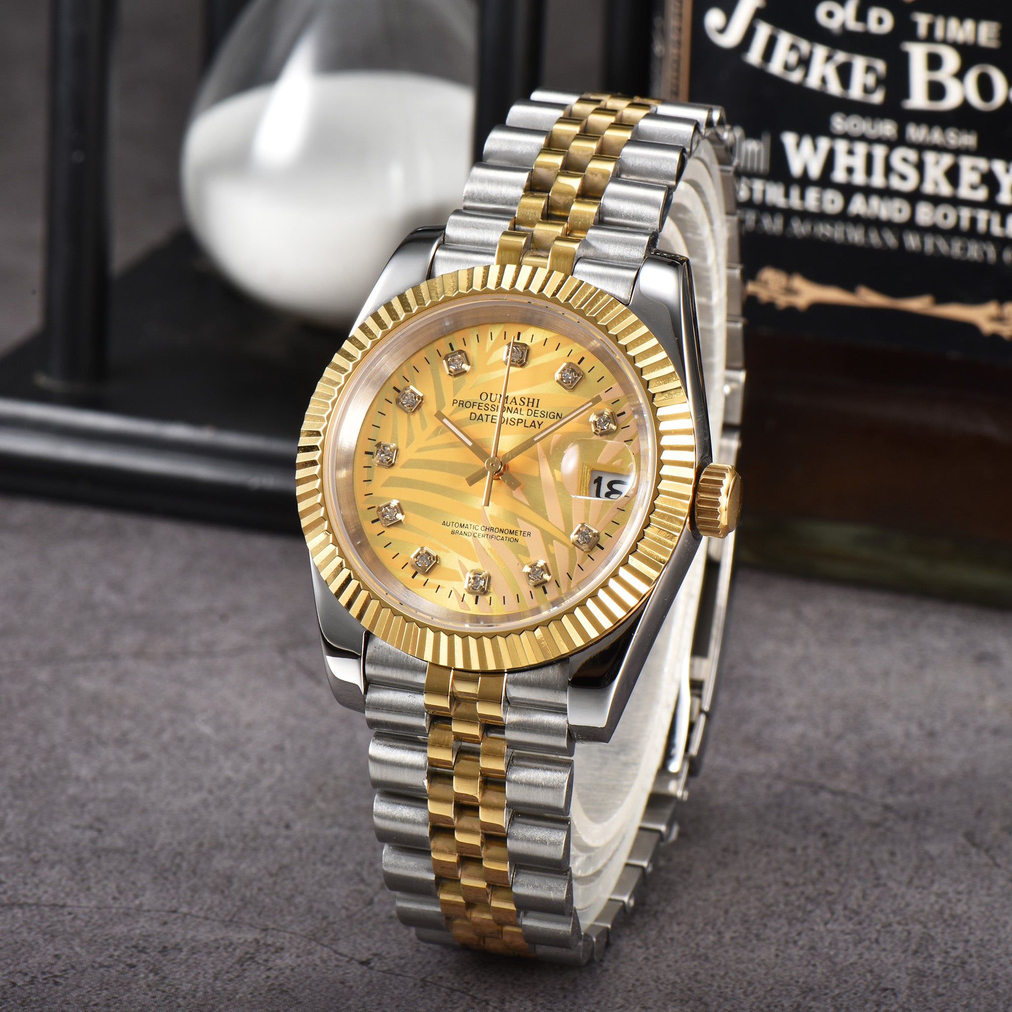 DATEJUST Silver-Gold Deciduous Diamond
