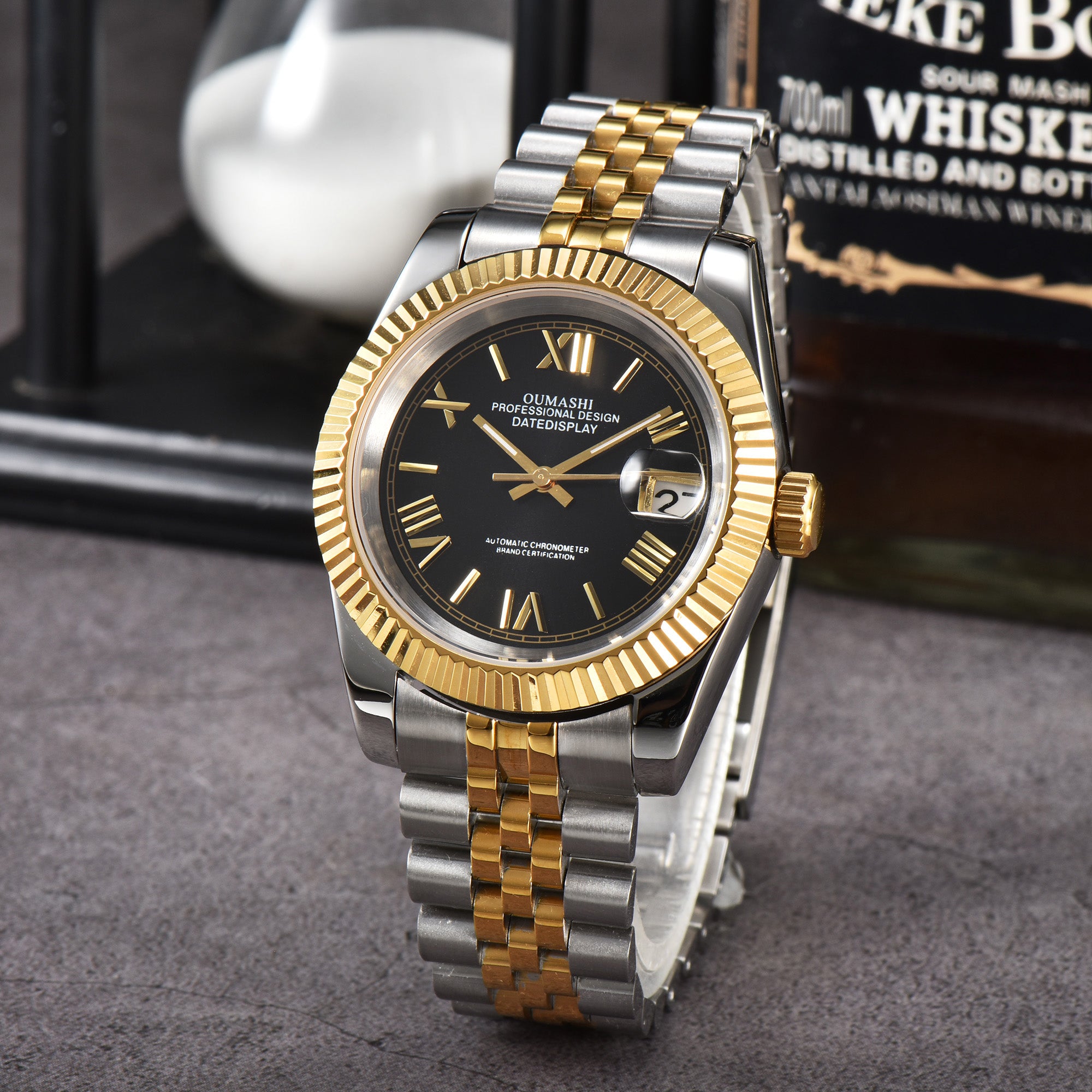 DATEJUST Silver-Gold Roman Black