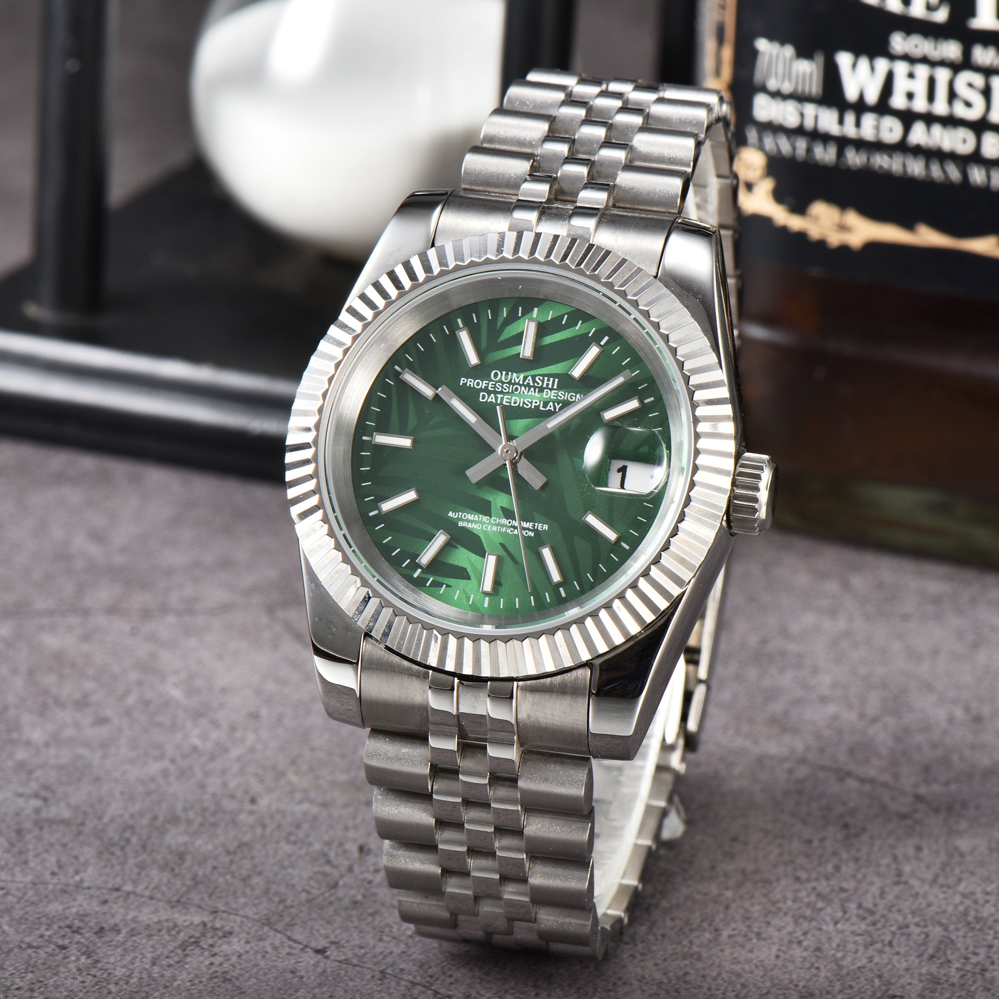 DATEJUST Silver Deciduous Green
