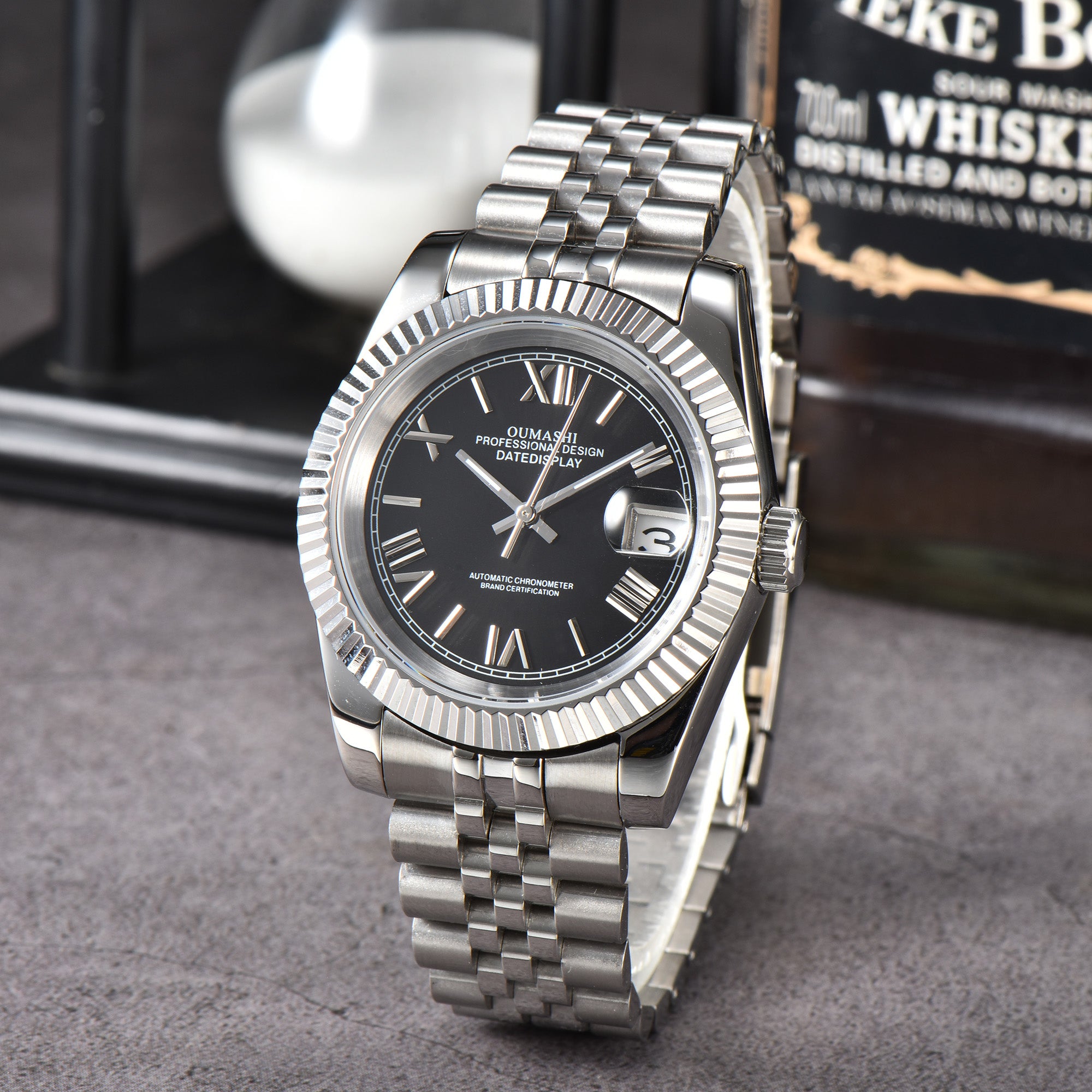 DATEJUST Silver Black Rome