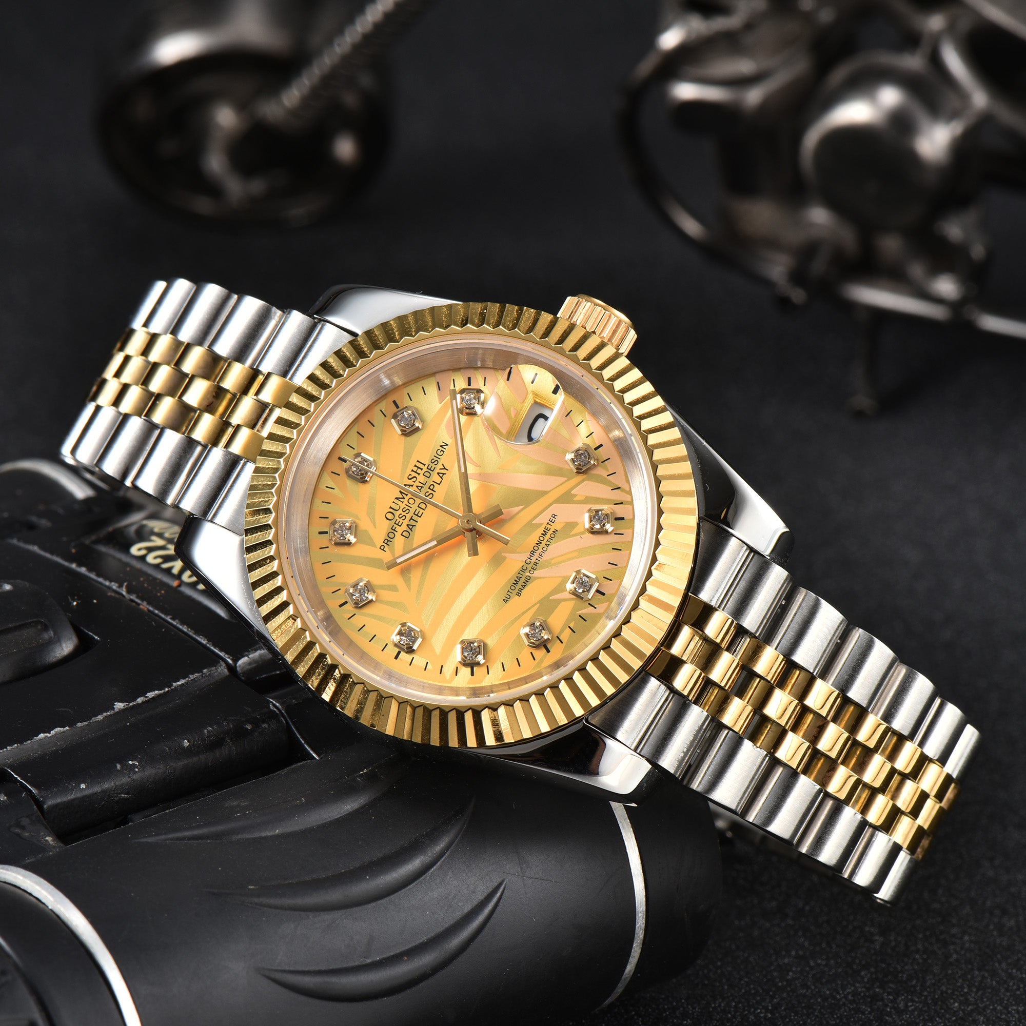 DATEJUST Silver-Gold Deciduous Diamond