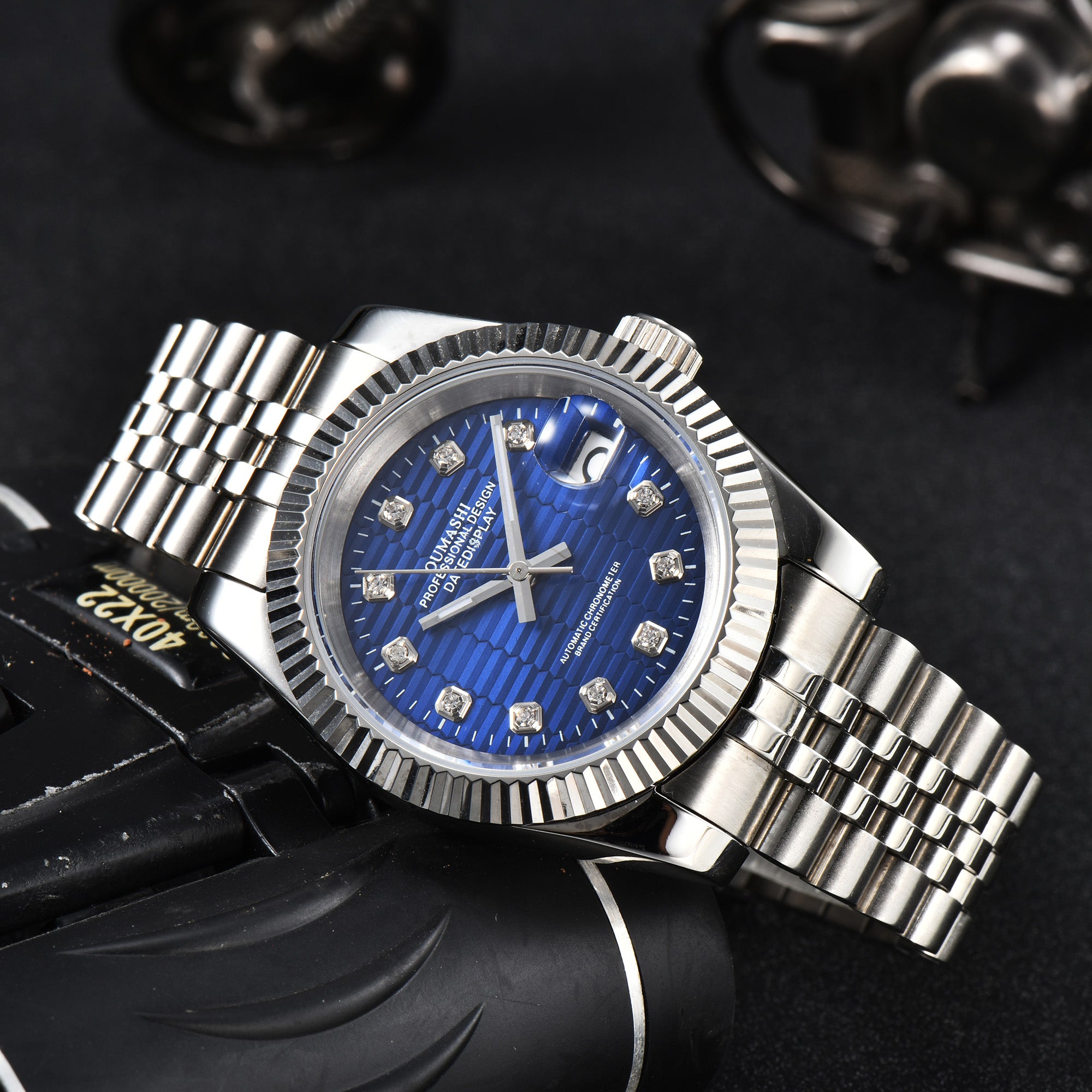 DATEJUST Silver Honeycomb Blue