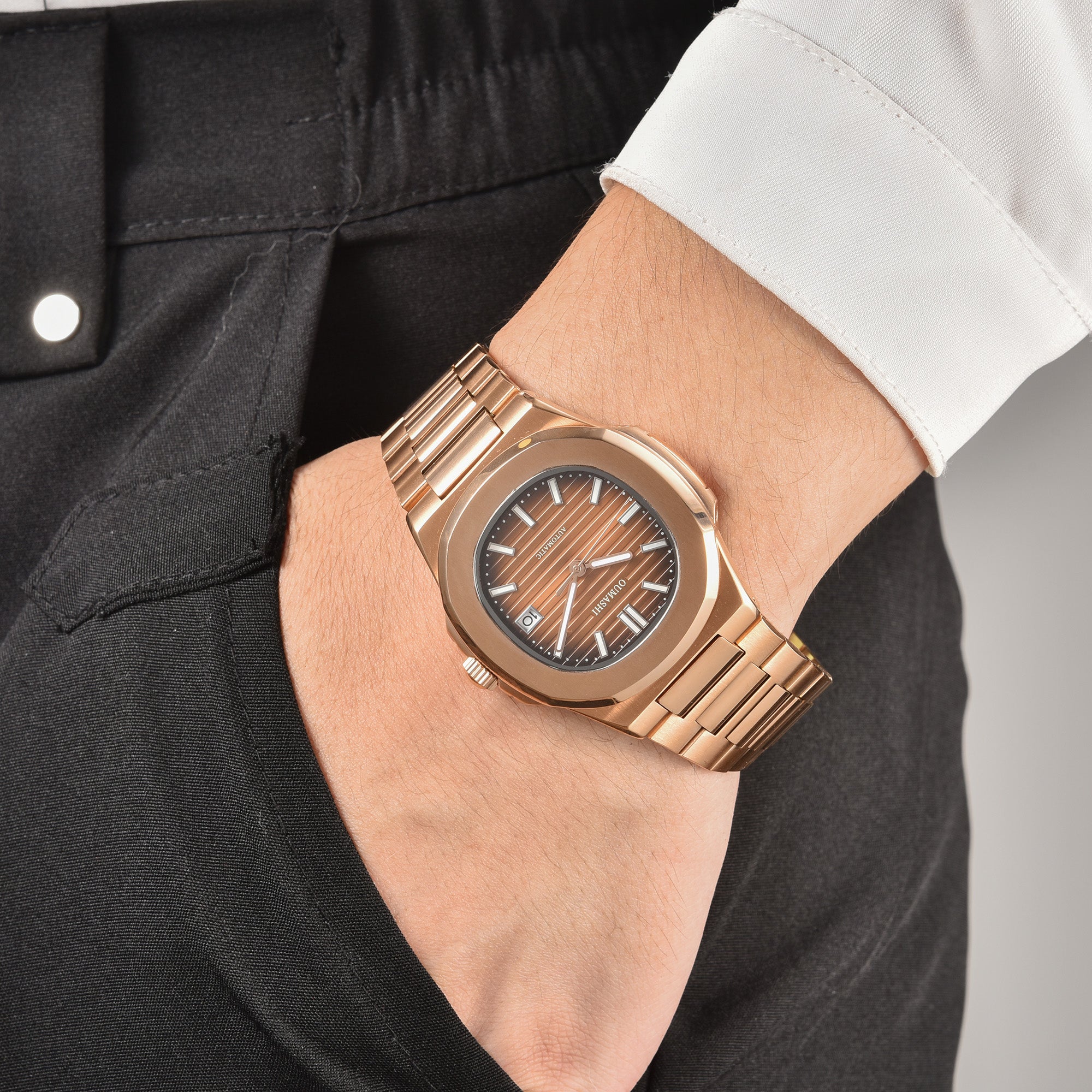 Nautilus Rose Gold Coffee Gradient Black