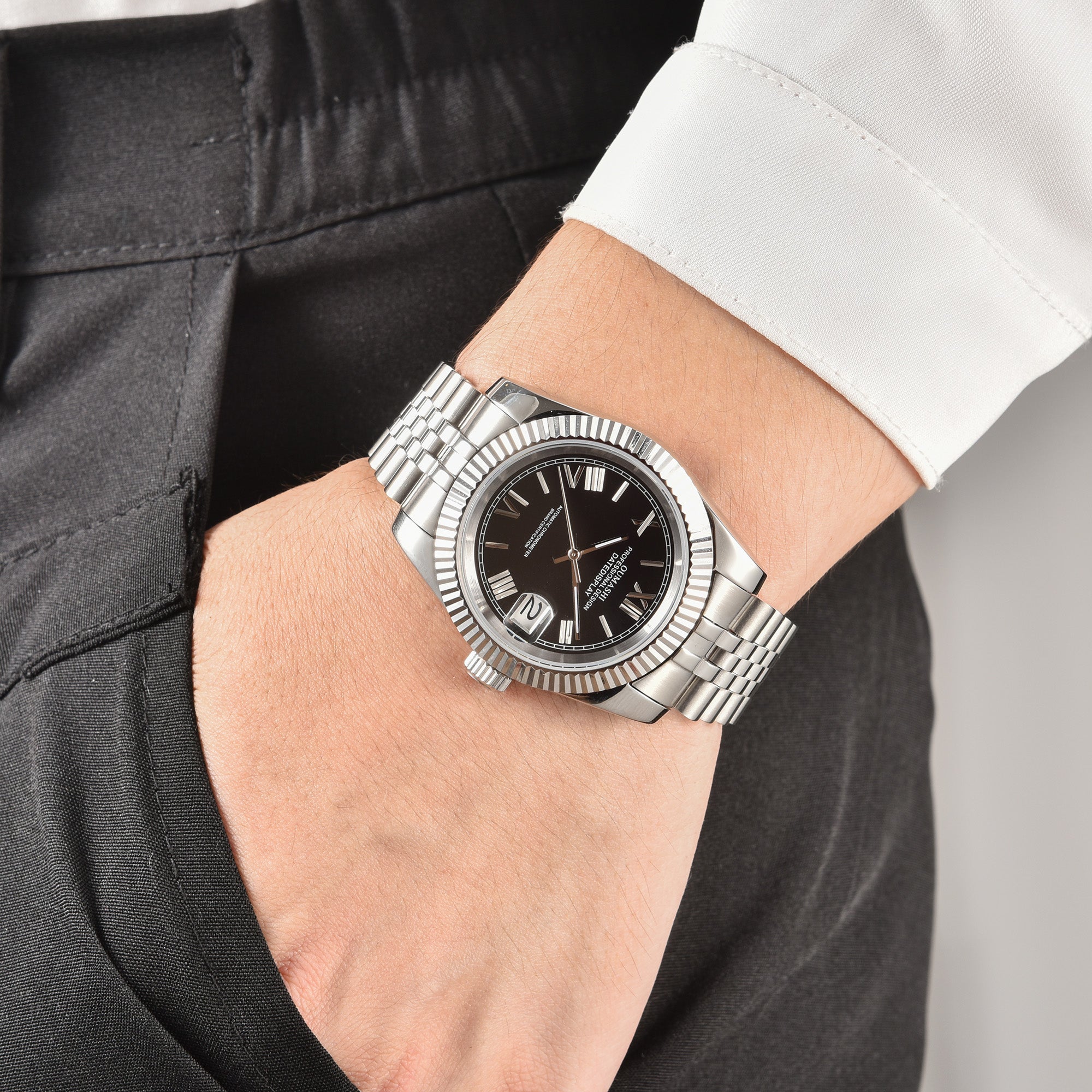 DATEJUST Silver Black Rome