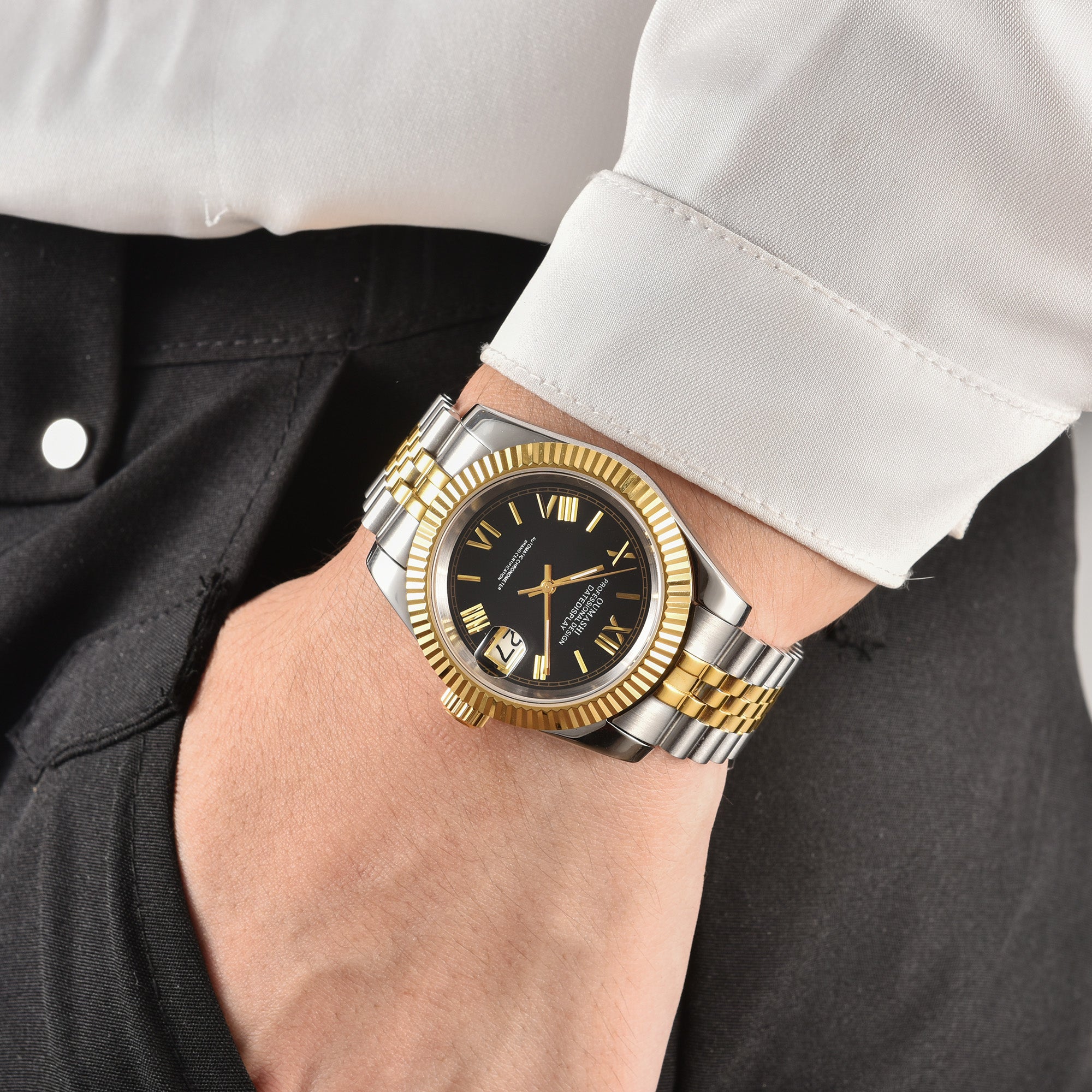 DATEJUST Silver-Gold Roman Black