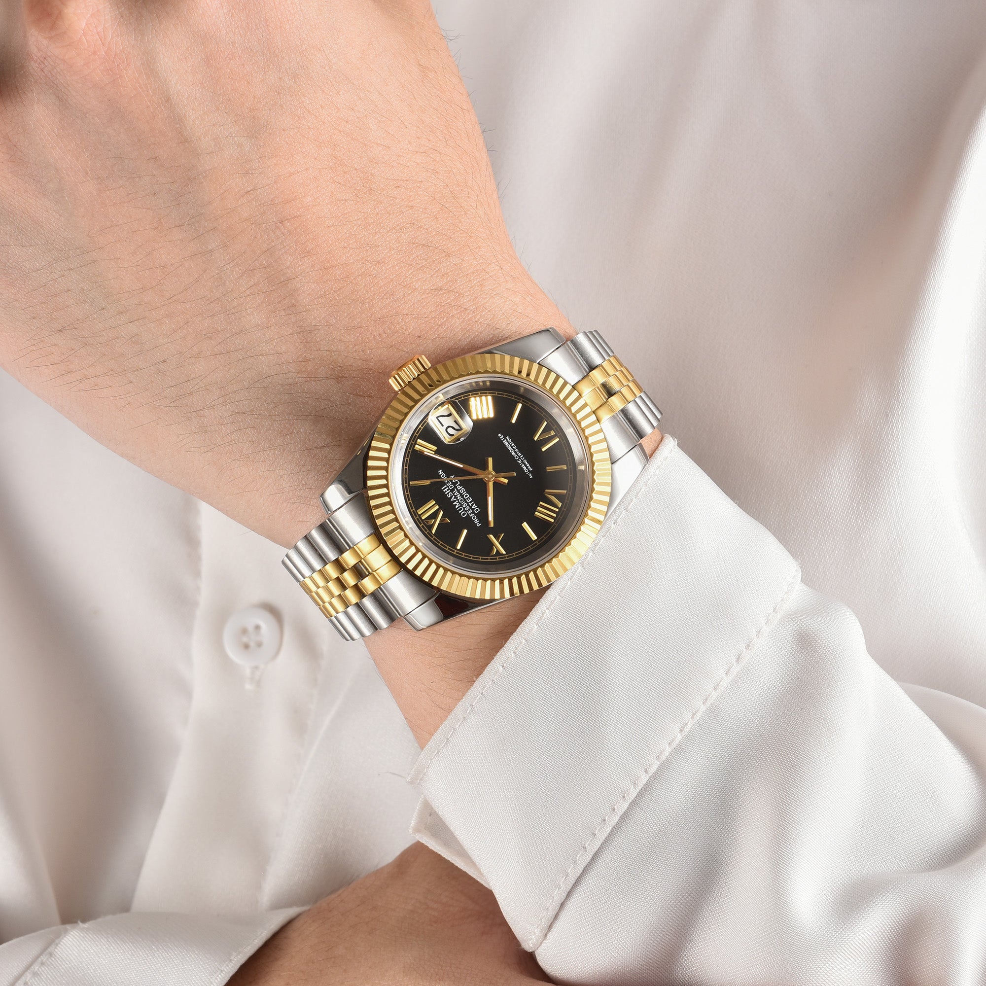 DATEJUST Silver-Gold Roman Black