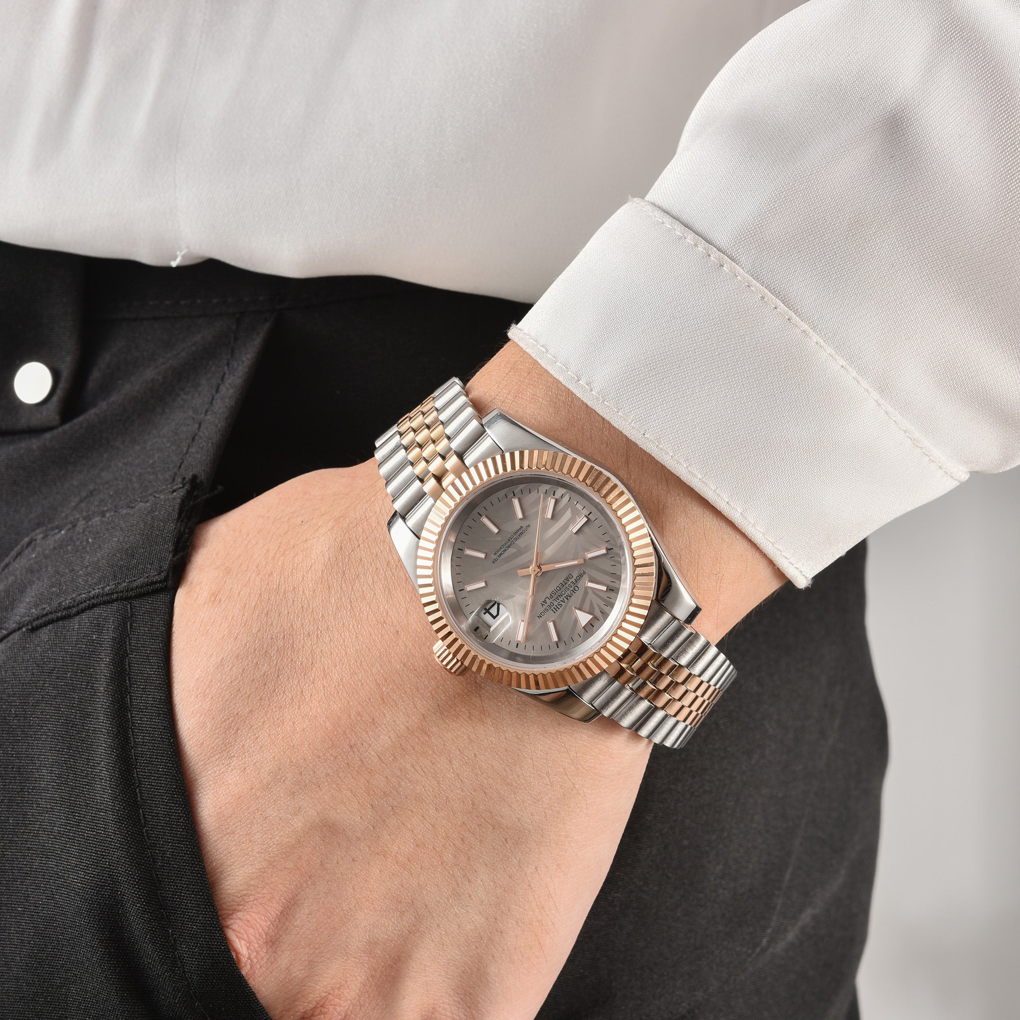 DATEJUST Silver-Rose Gold Deciduous