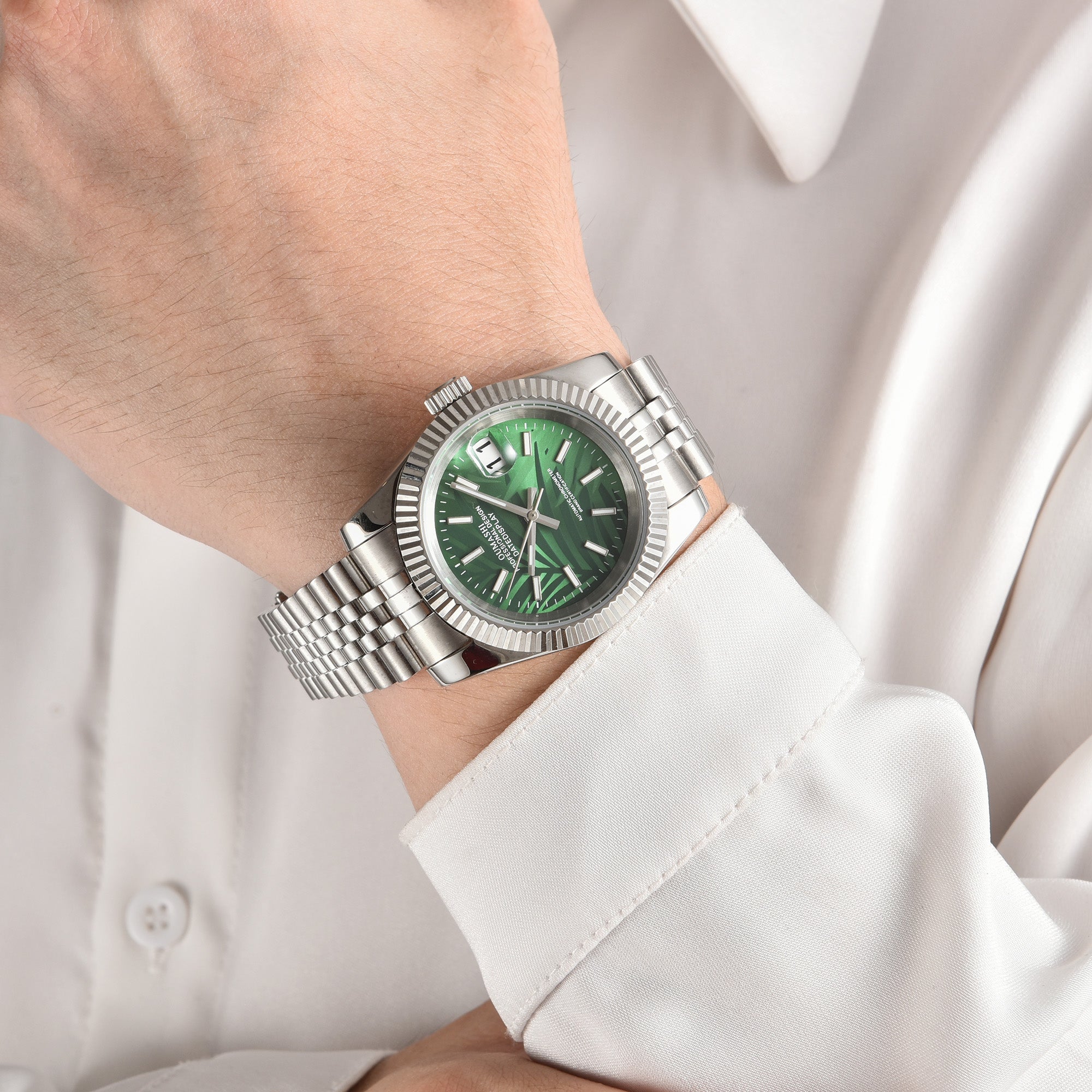 DATEJUST Silver Deciduous Green