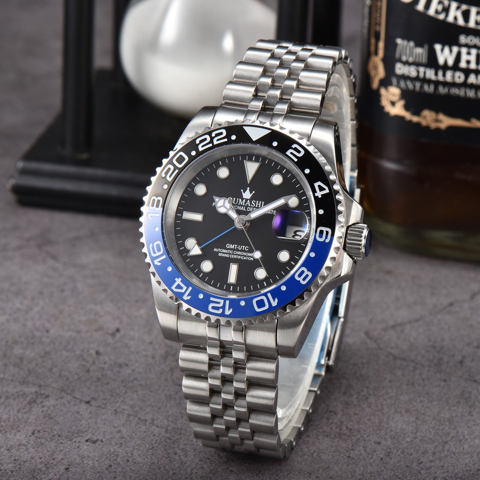 GMT NH34 watches blue-black