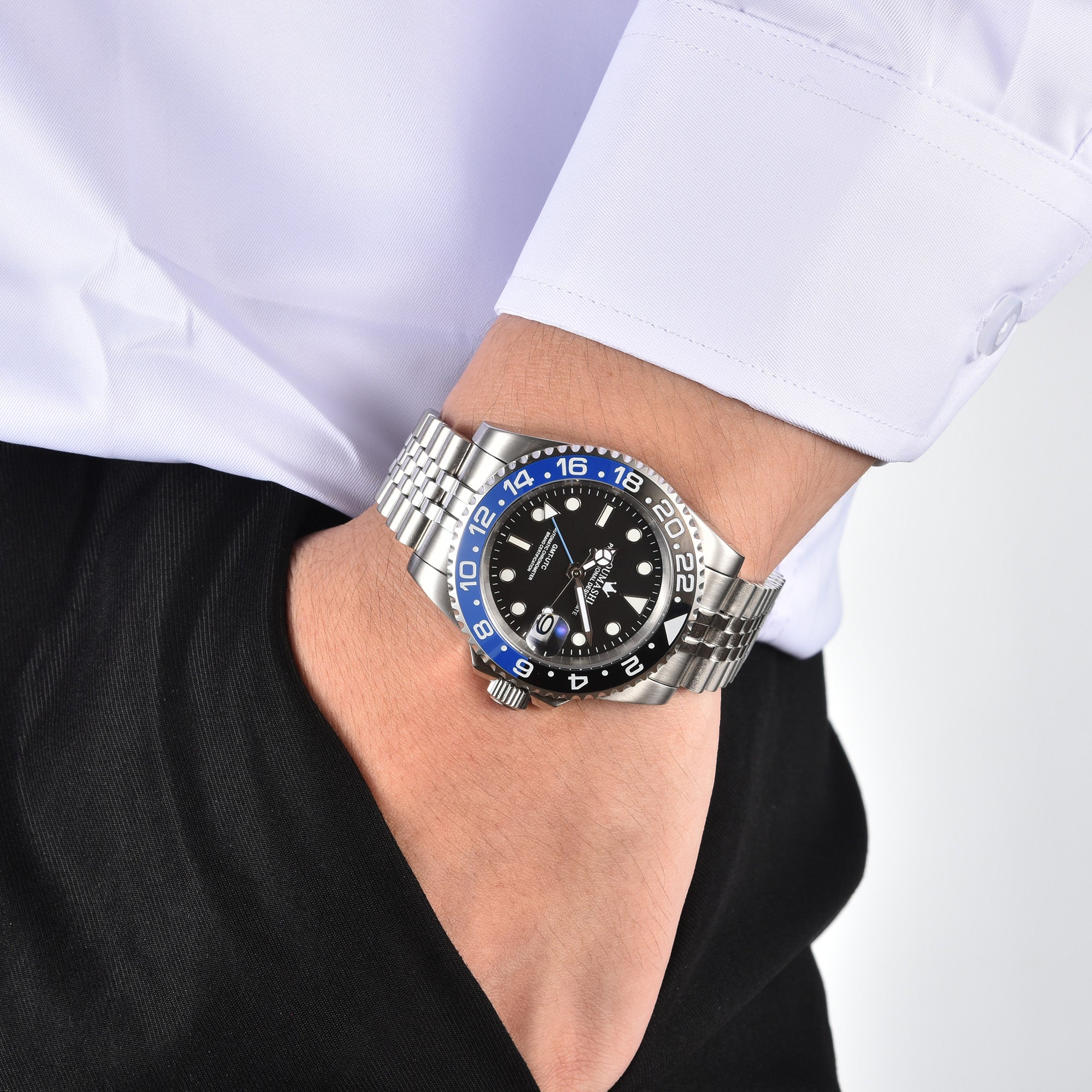 GMT NH34 watches blue-black