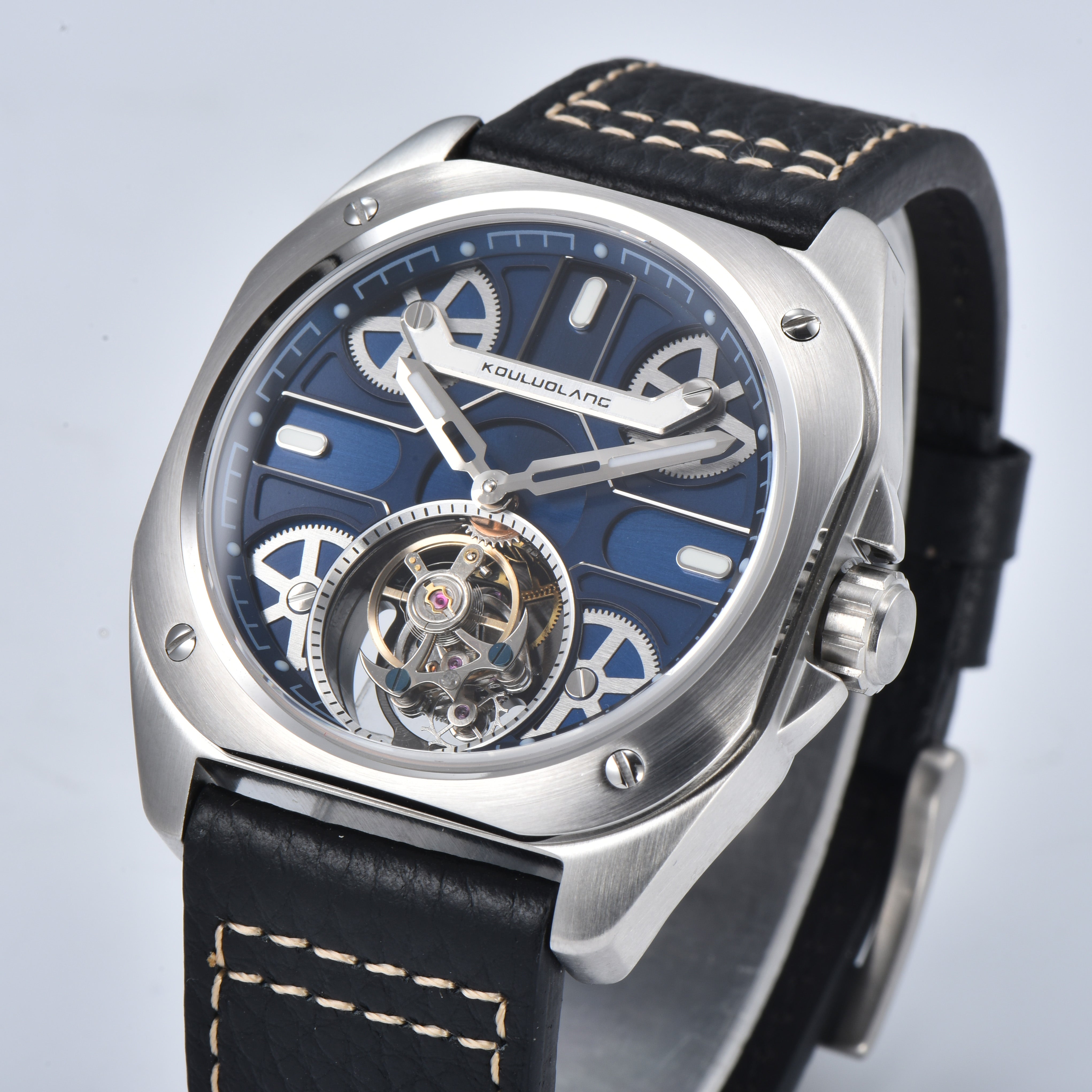 Tourbillon Barrel Shape Blue