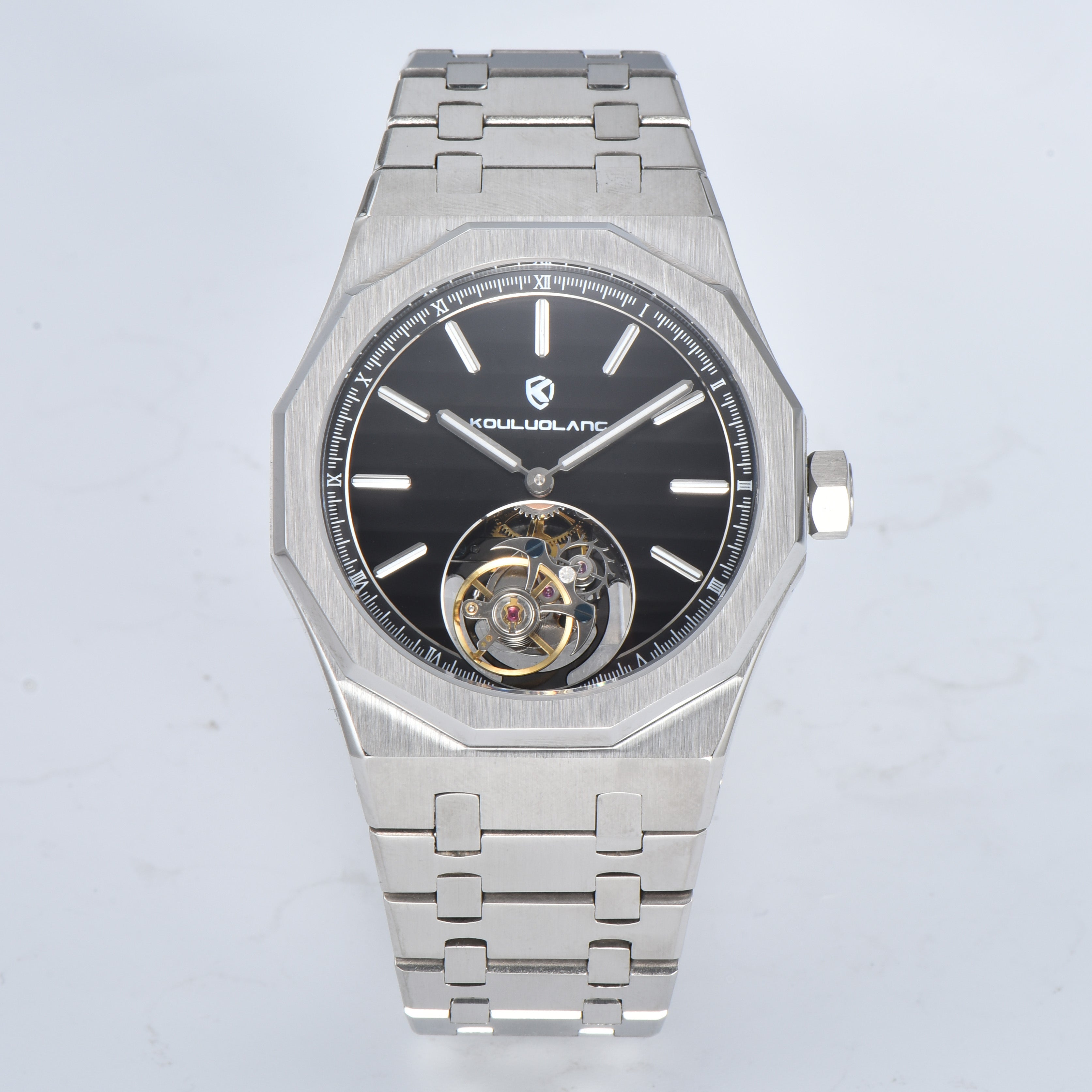 Tourbillon Octagonal black
