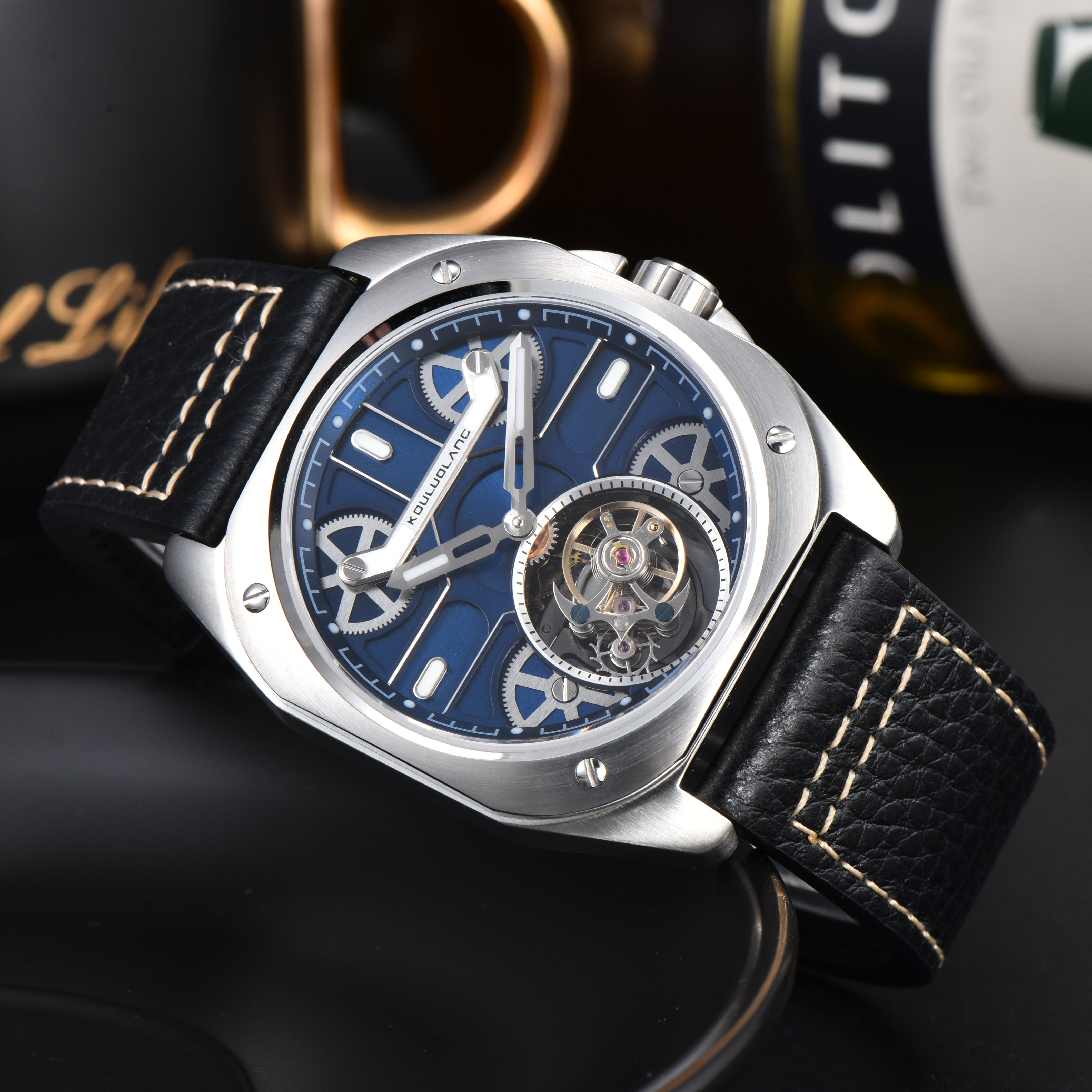 Tourbillon Barrel Shape Blue
