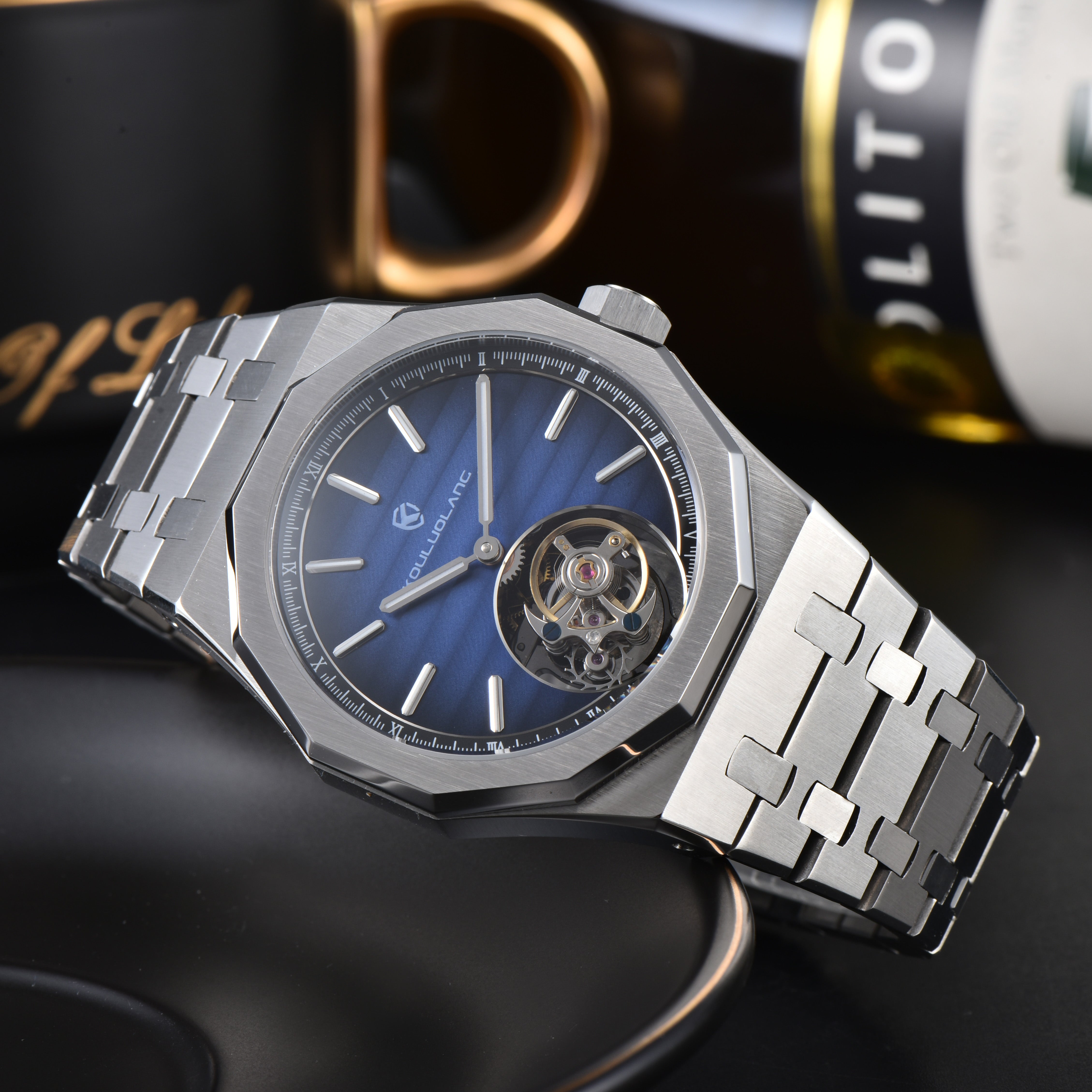 Tourbillon Octagonal Blue