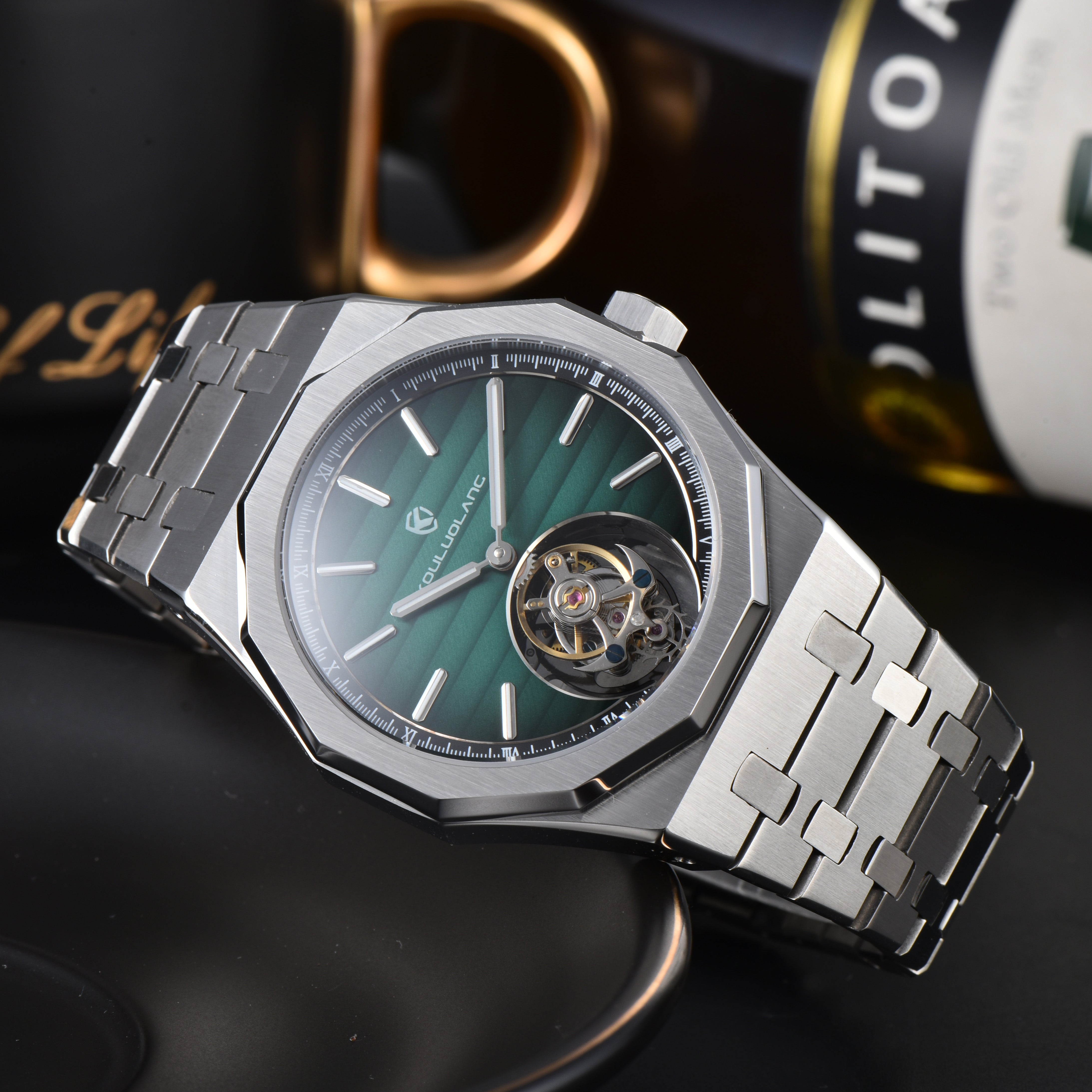 Tourbillon Octagonal Green