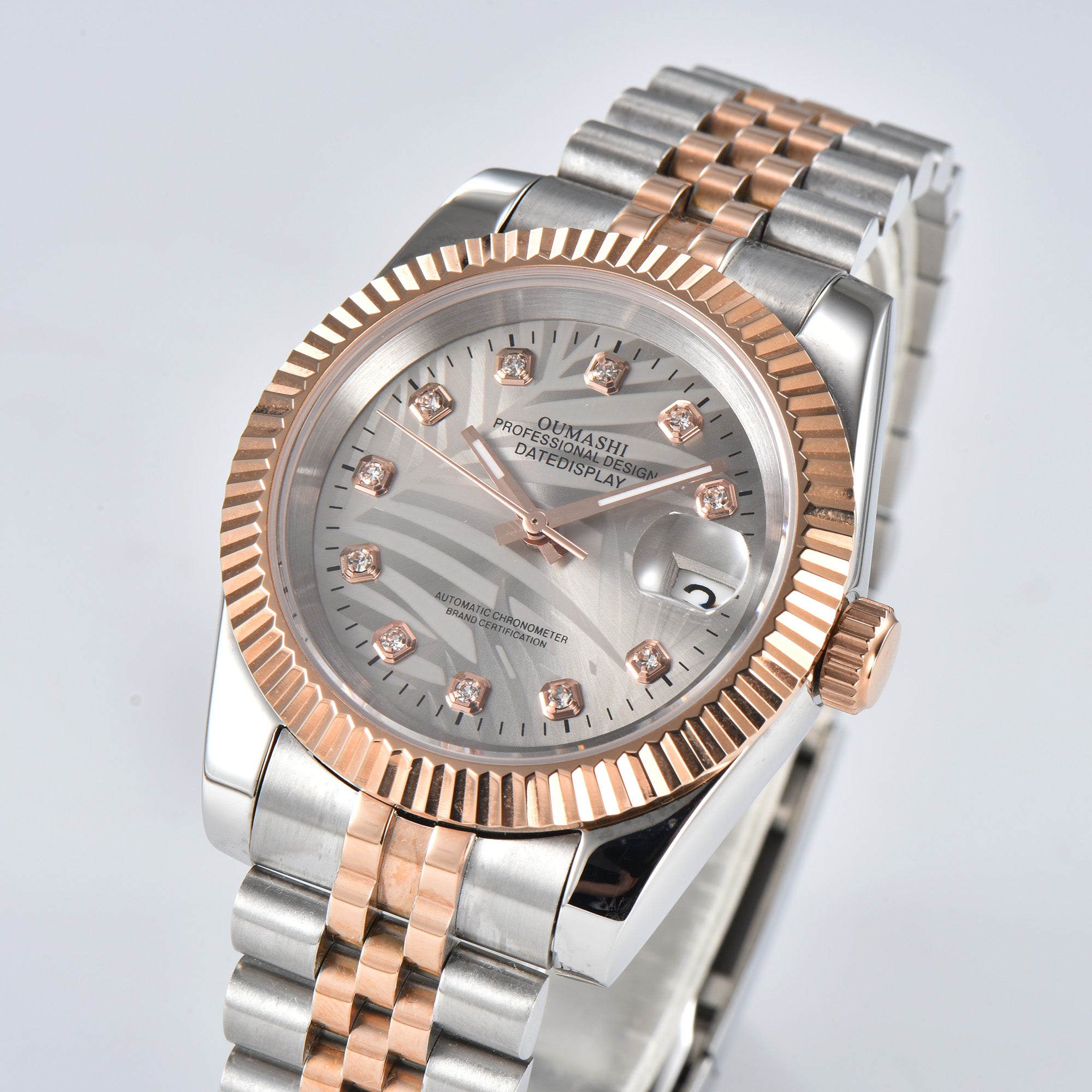 DATEJUST Silver-Rose Gold Deciduous Diamond