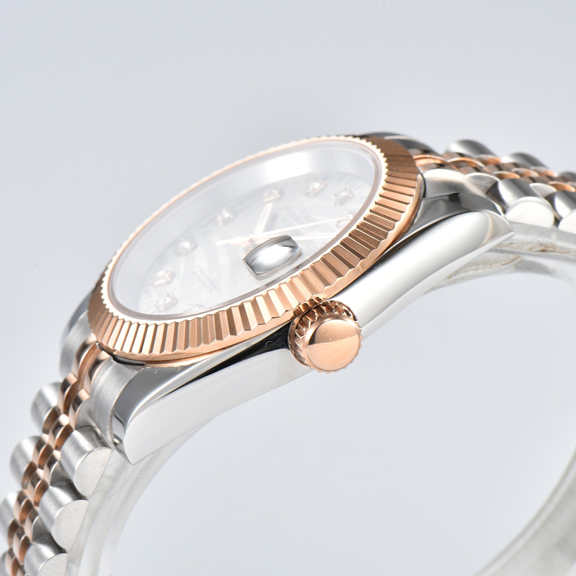 DATEJUST Silver-Rose Gold Deciduous Diamond