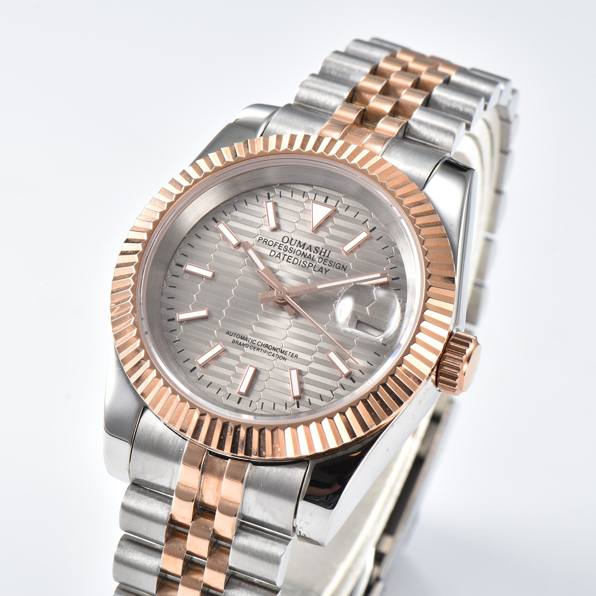 DATEJUST Silver-Rose Gold Honeycomb