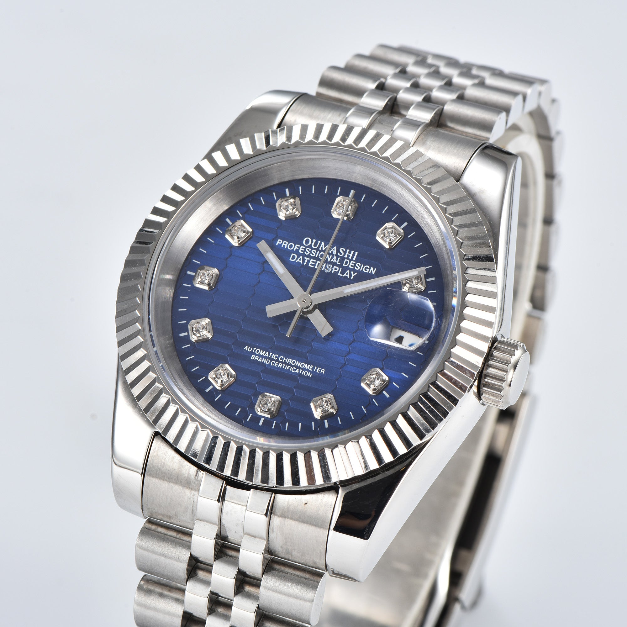 DATEJUST Silver Honeycomb Blue