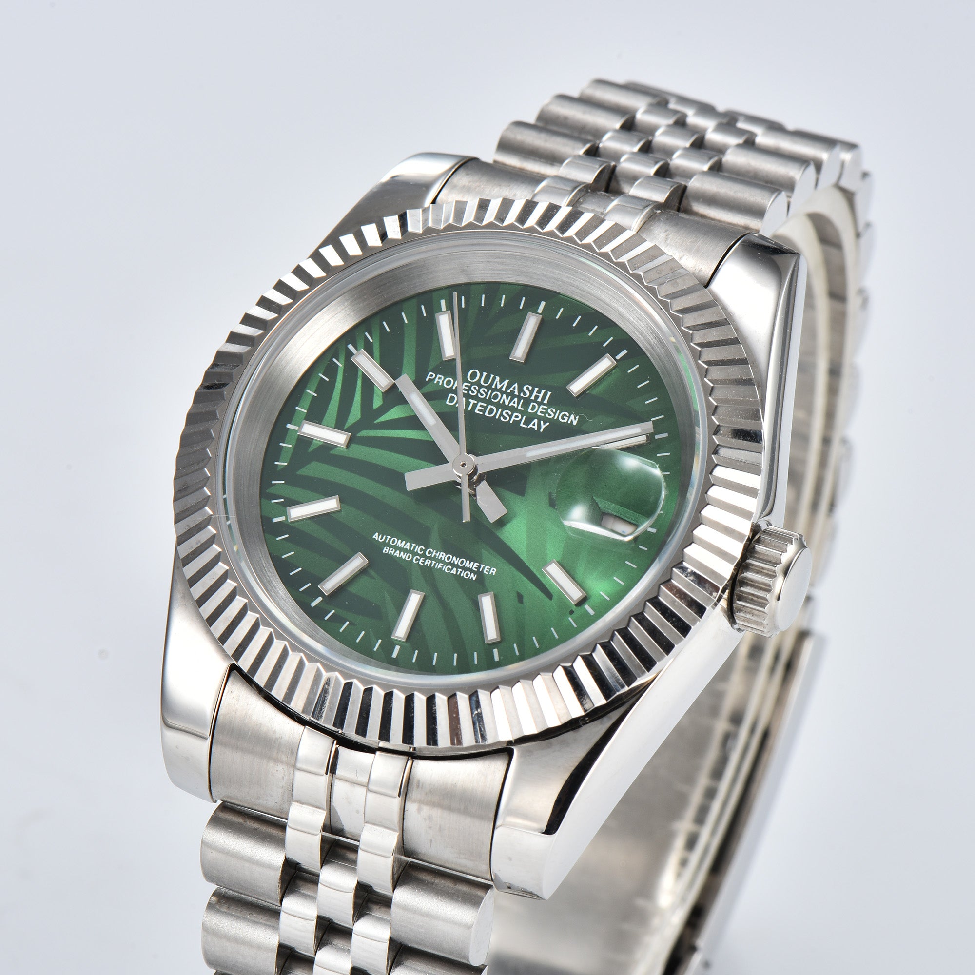 DATEJUST Silver Deciduous Green