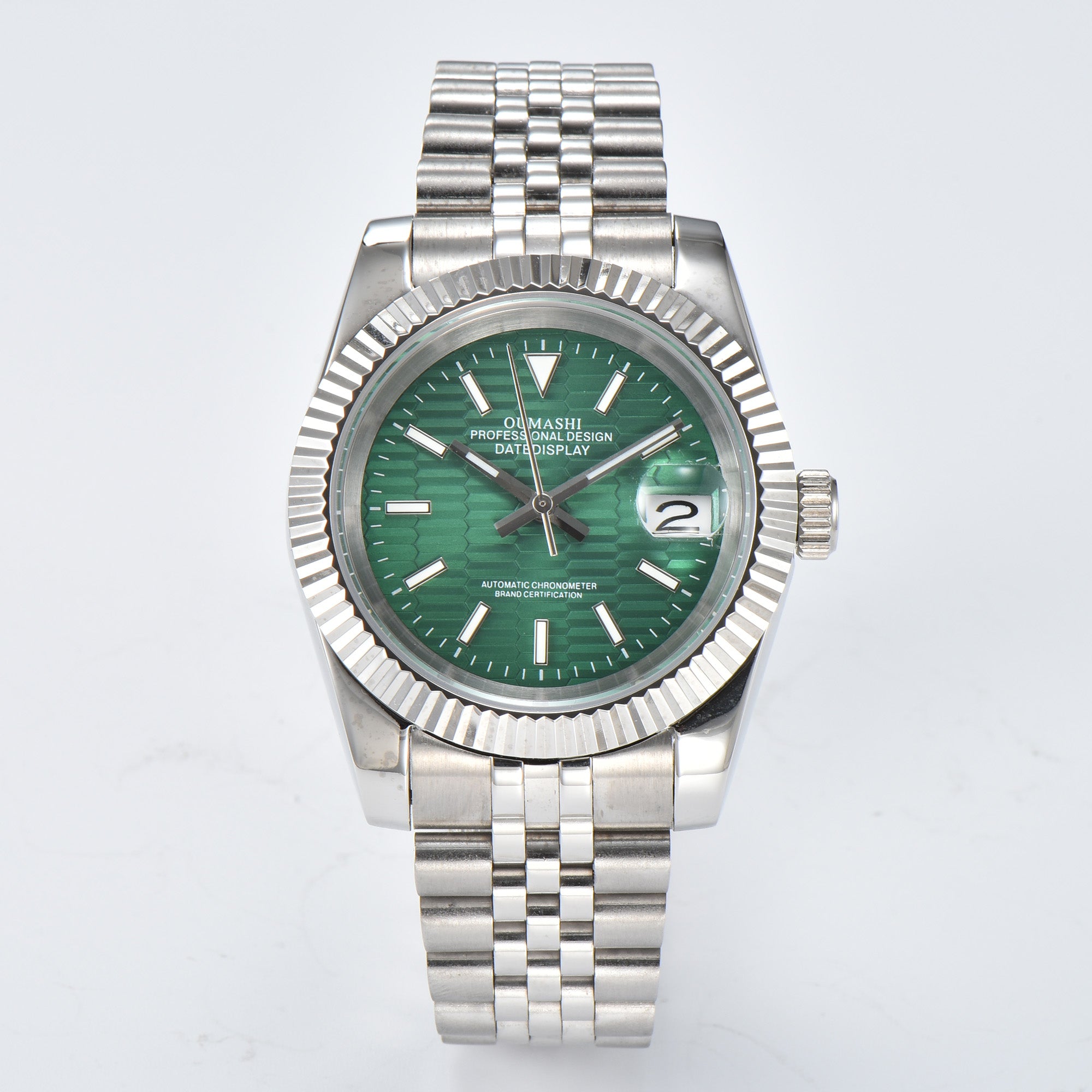DATEJUST Silver Honeycomb Green