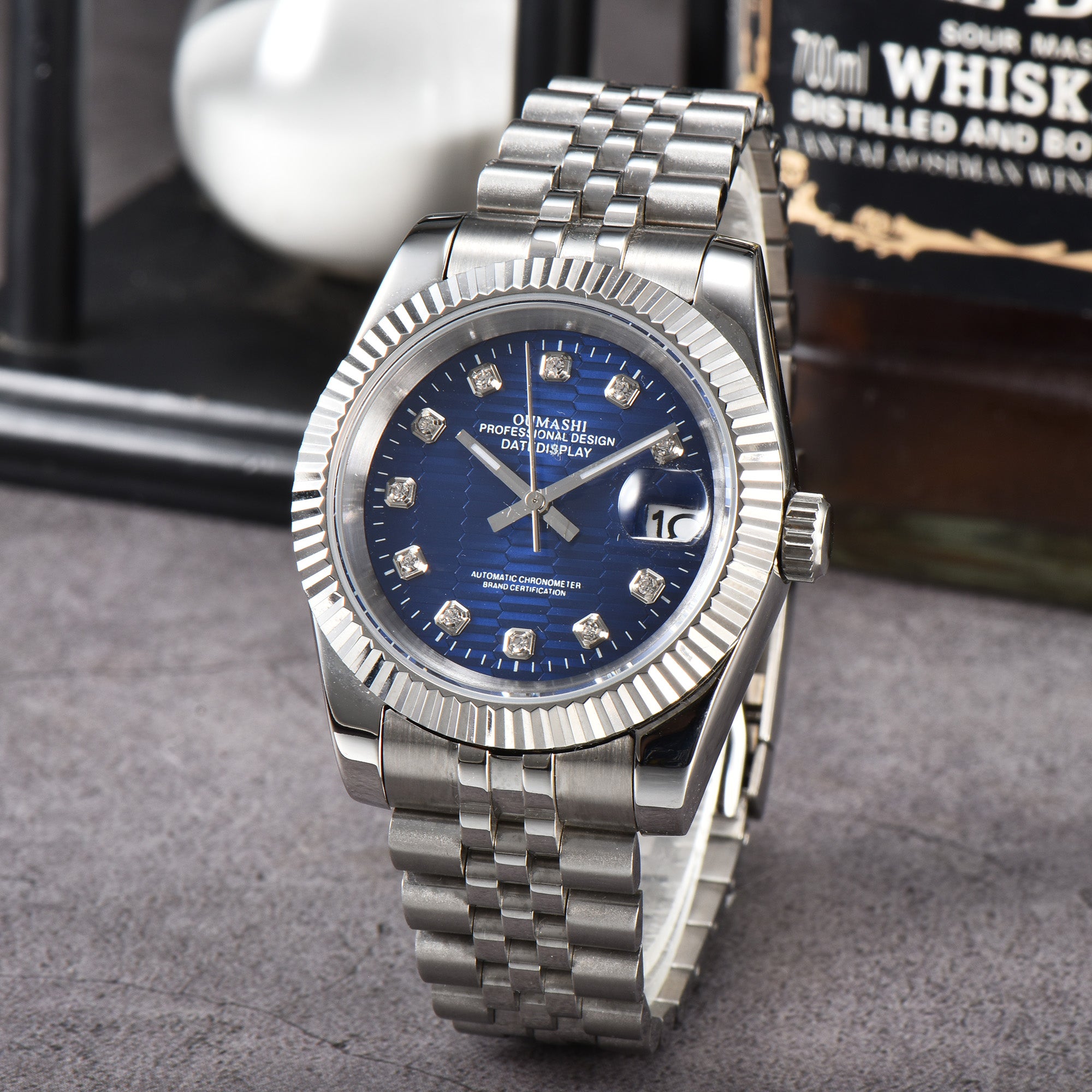 DATEJUST Silver Honeycomb Blue