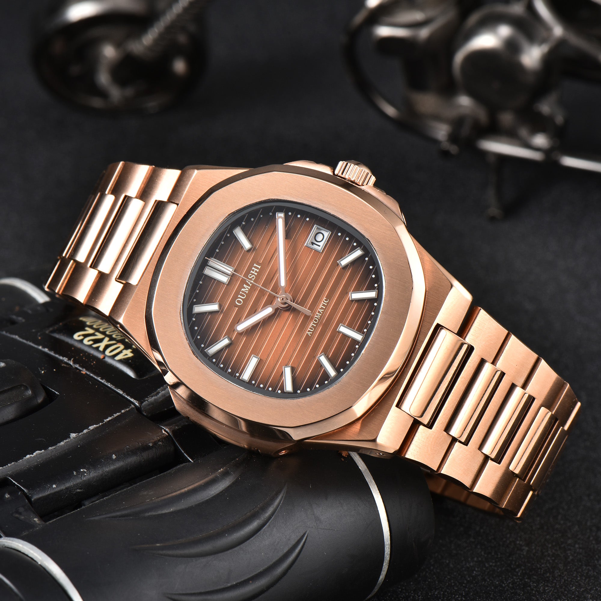 Nautilus Rose Gold Coffee Gradient Black