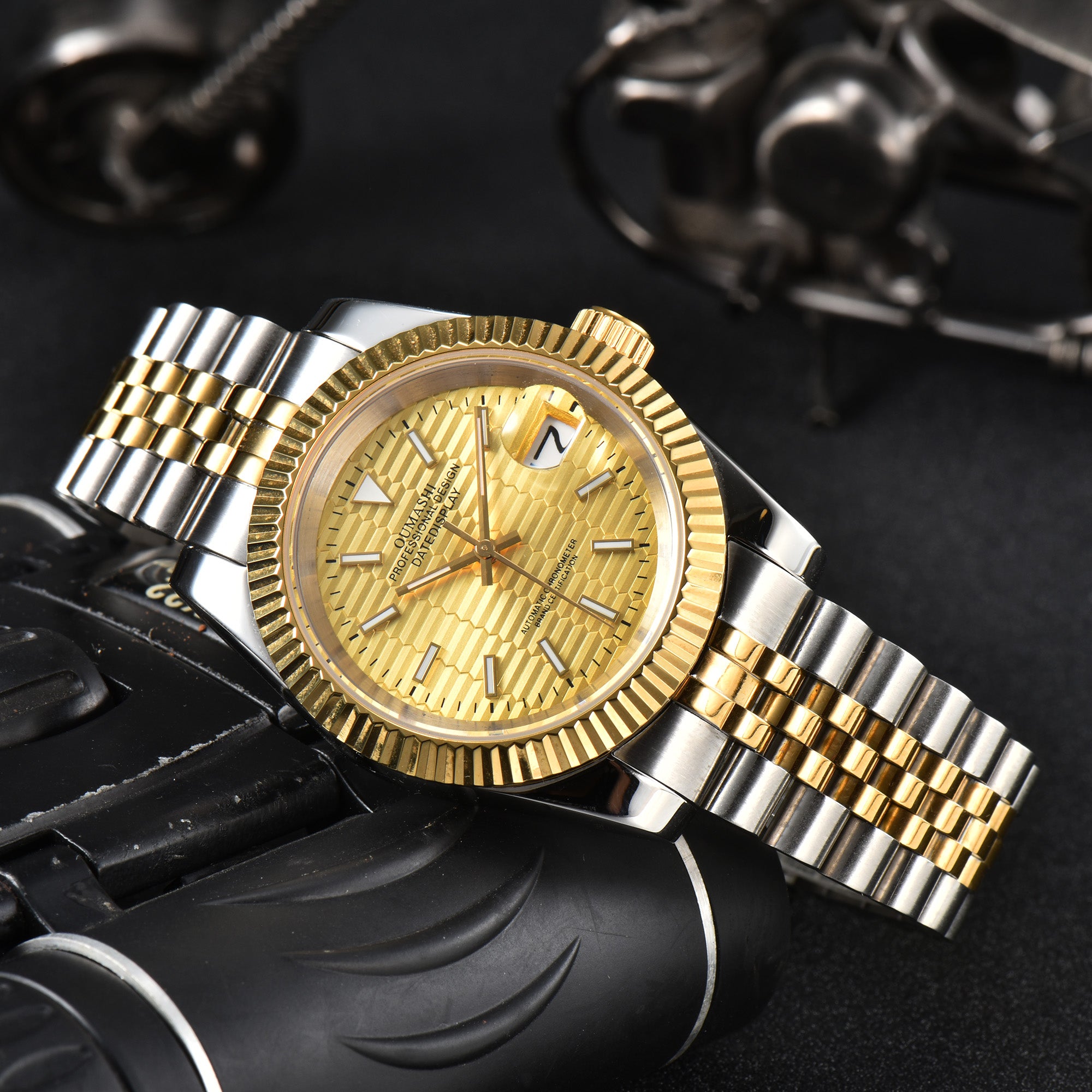 DATEJUST Silver-Gold Honeycomb