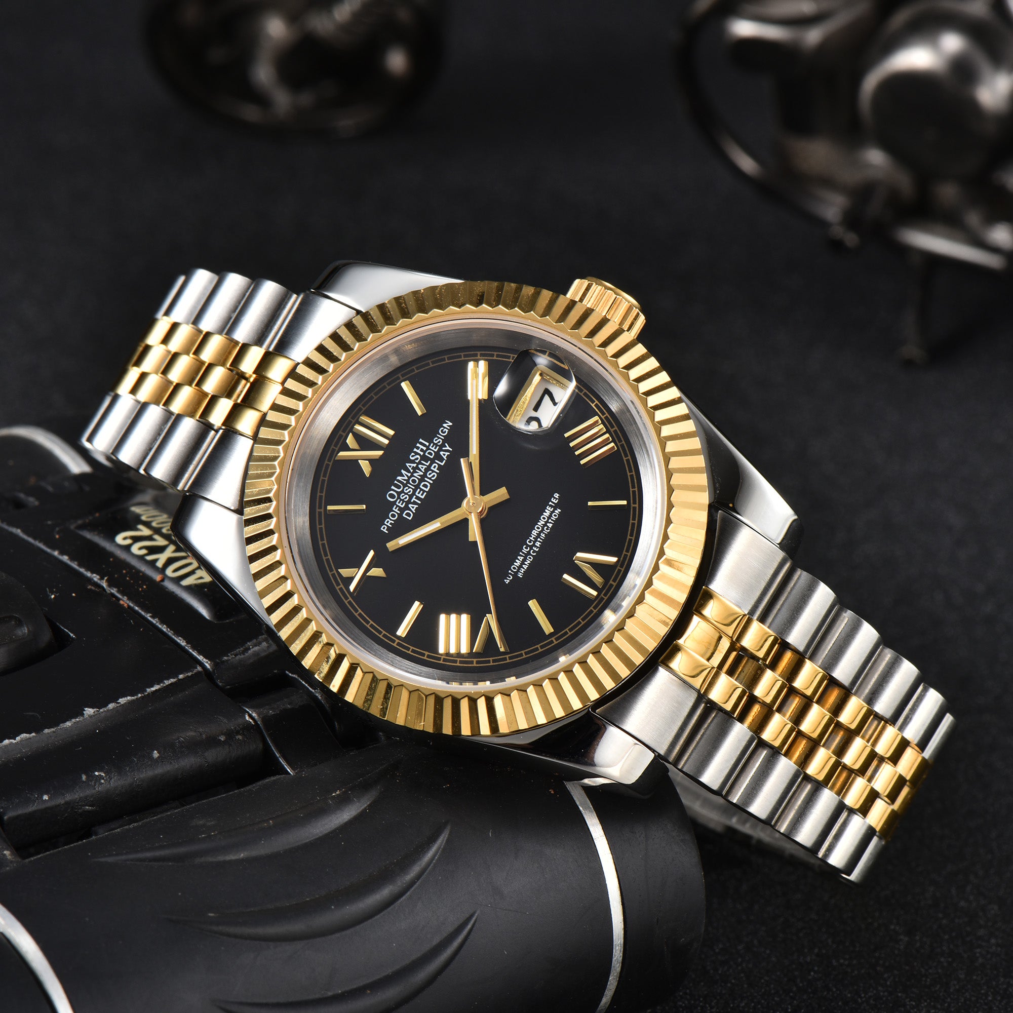 DATEJUST Silver-Gold Roman Black