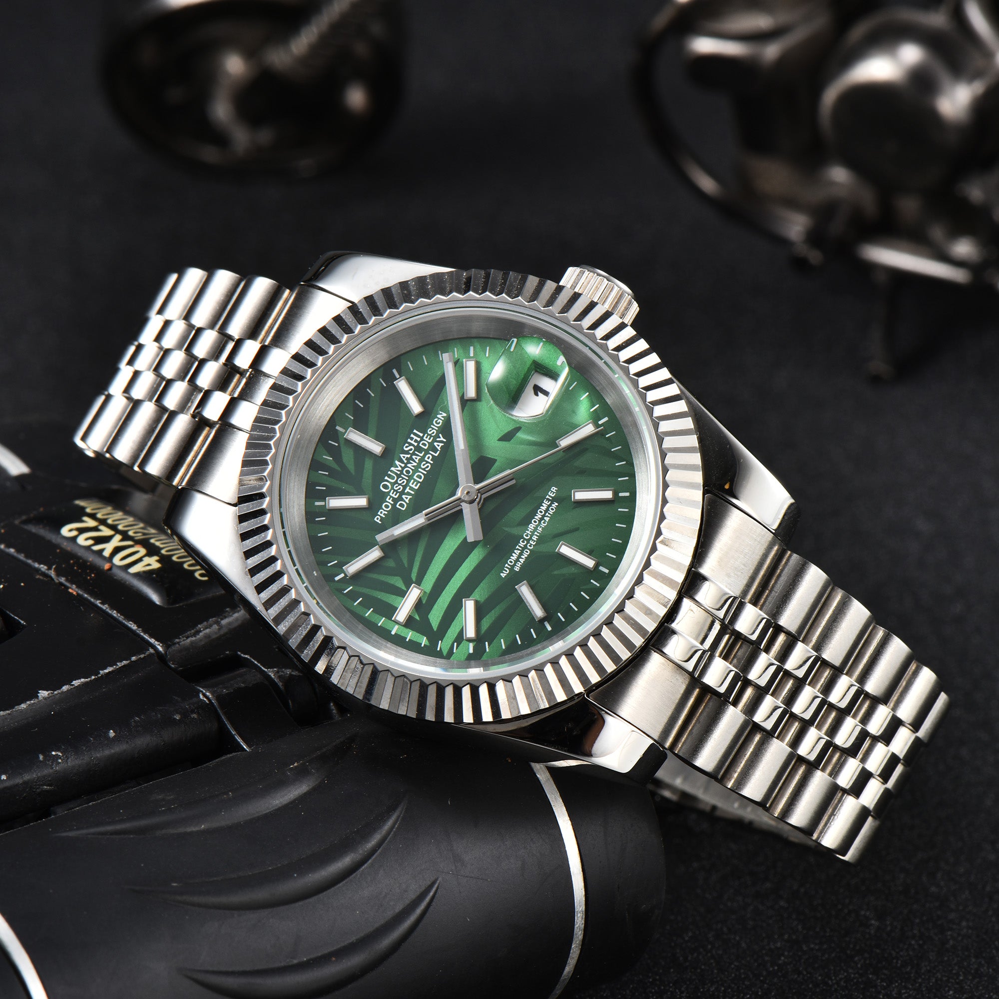 DATEJUST Silver Deciduous Green