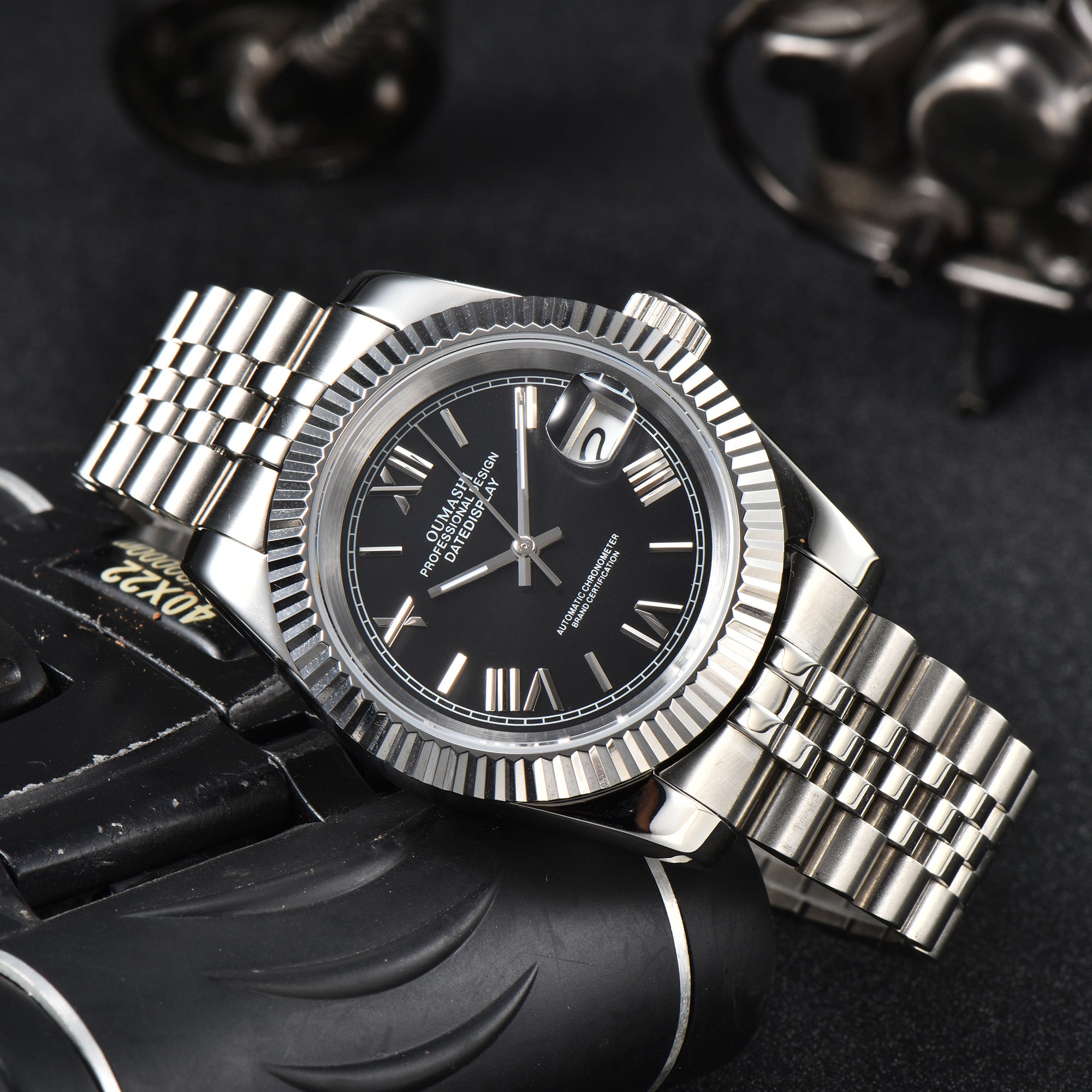 DATEJUST Silver Black Rome