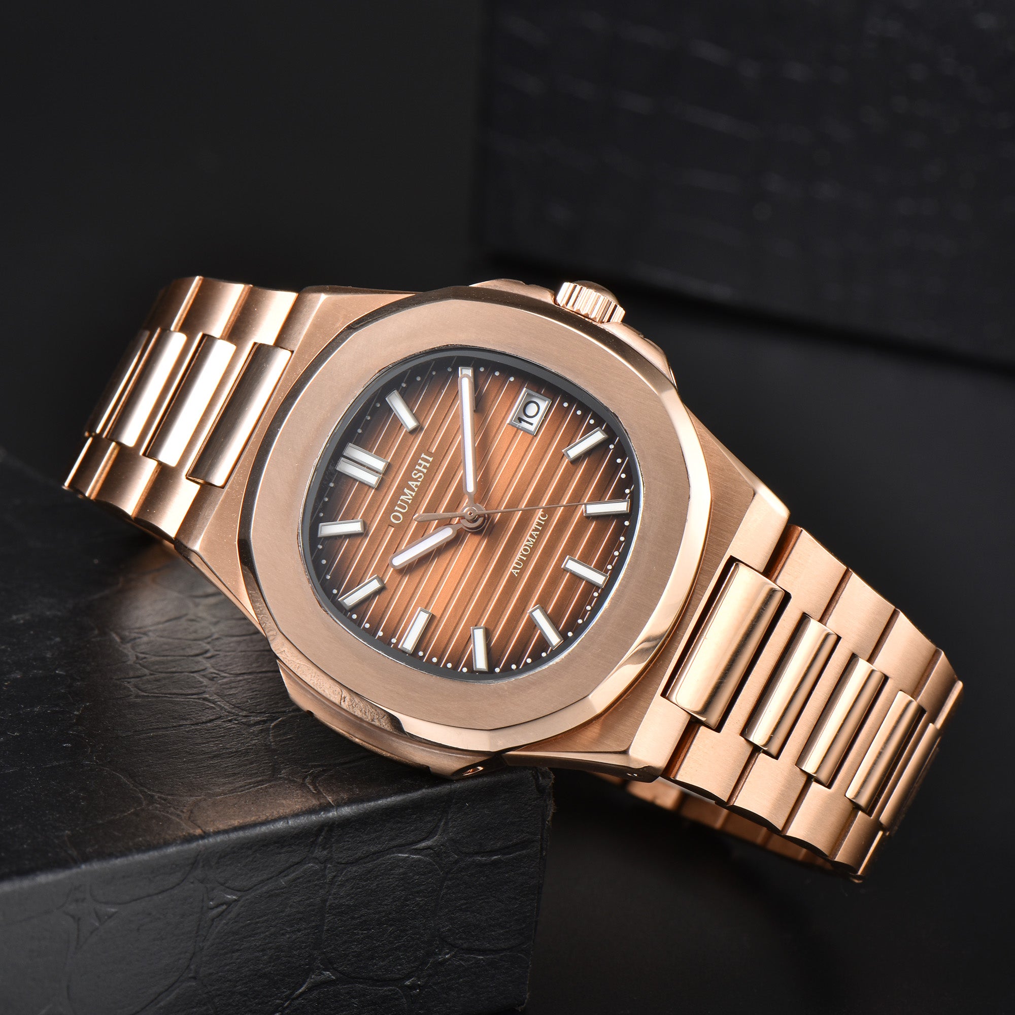 Nautilus Rose Gold Coffee Gradient Black