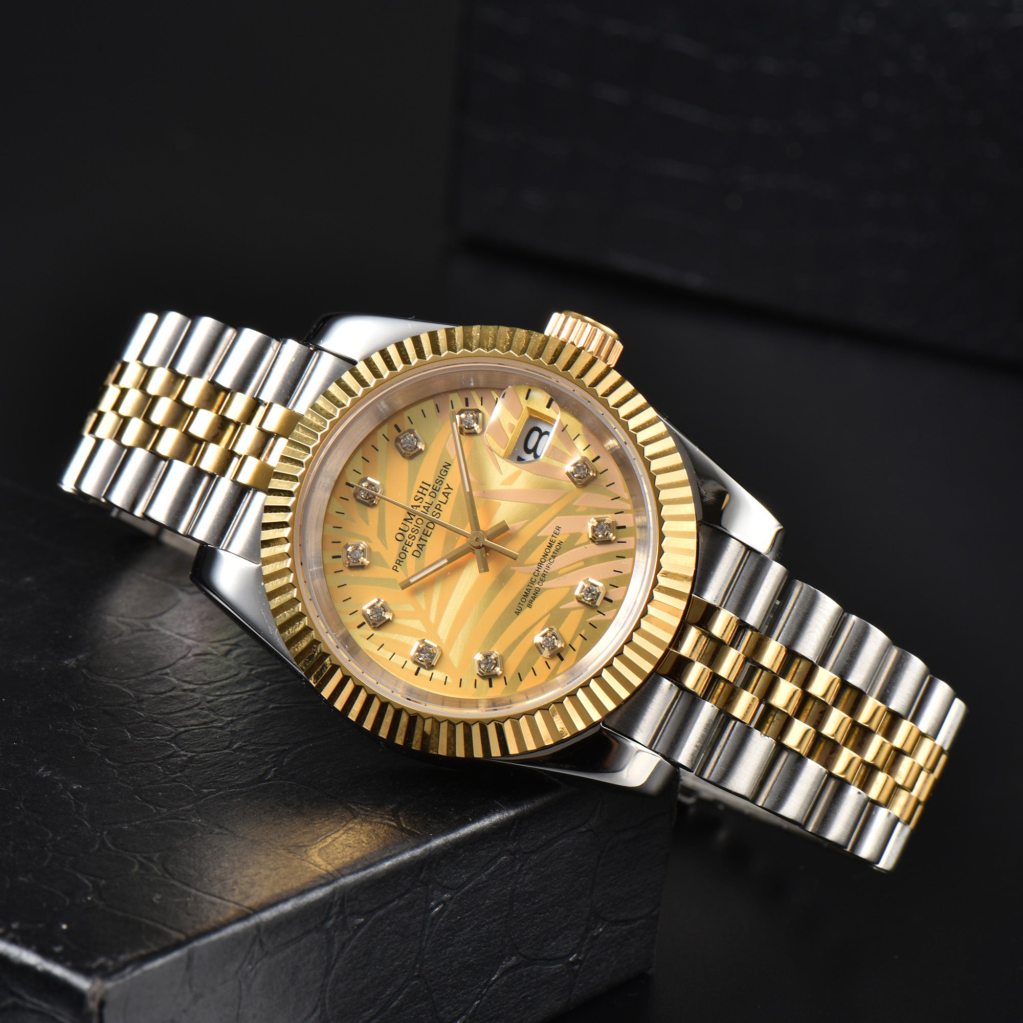 DATEJUST Silver-Gold Deciduous Diamond