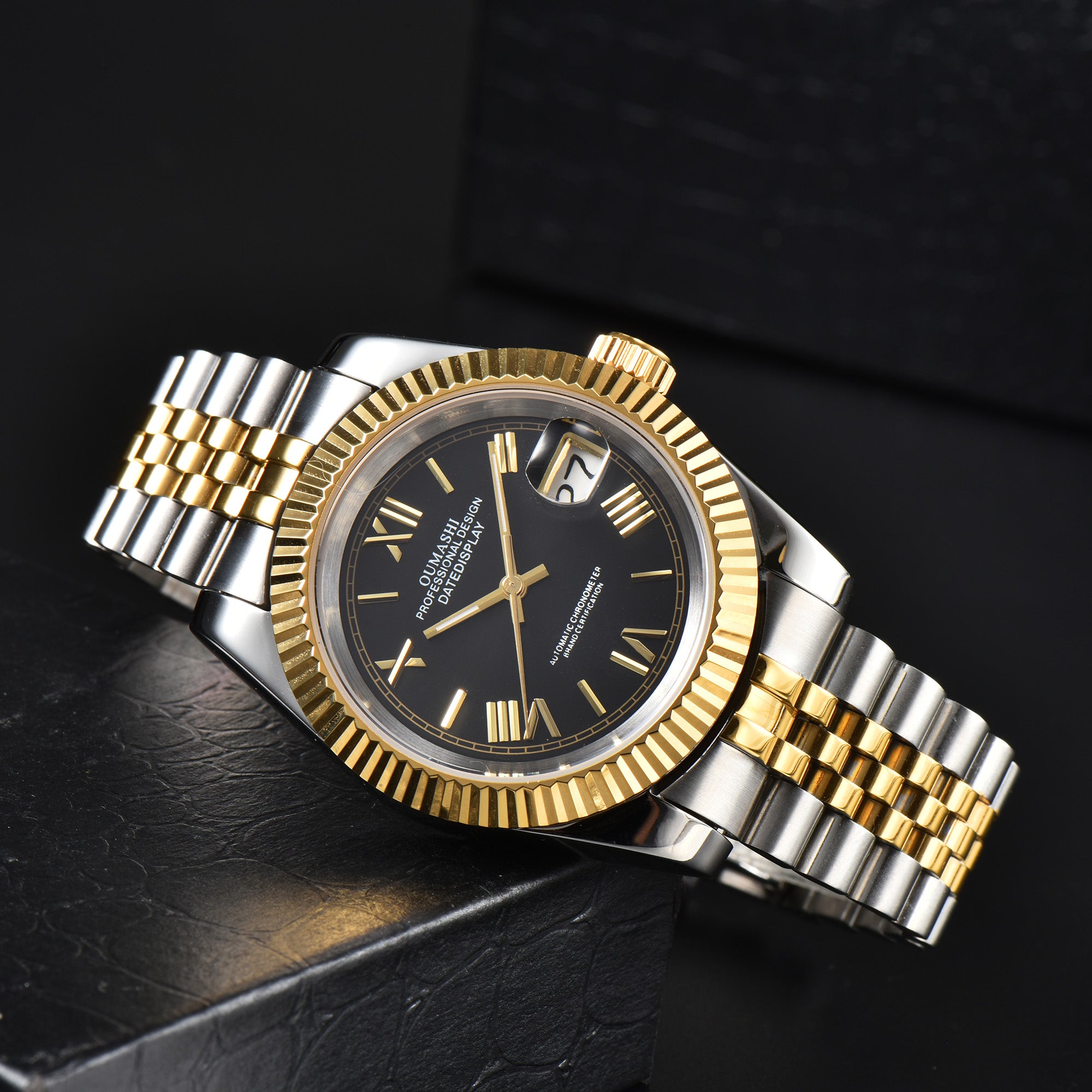 DATEJUST Silver-Gold Roman Black